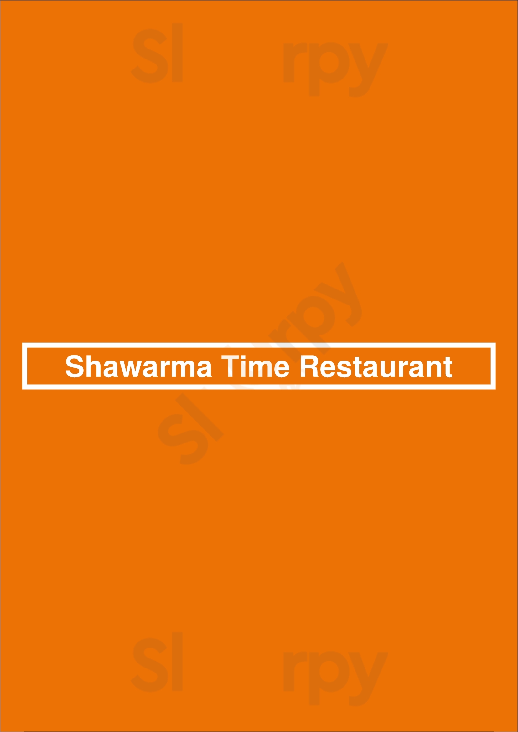 Shawarma Time Restaurant Winnipeg Menu - 1