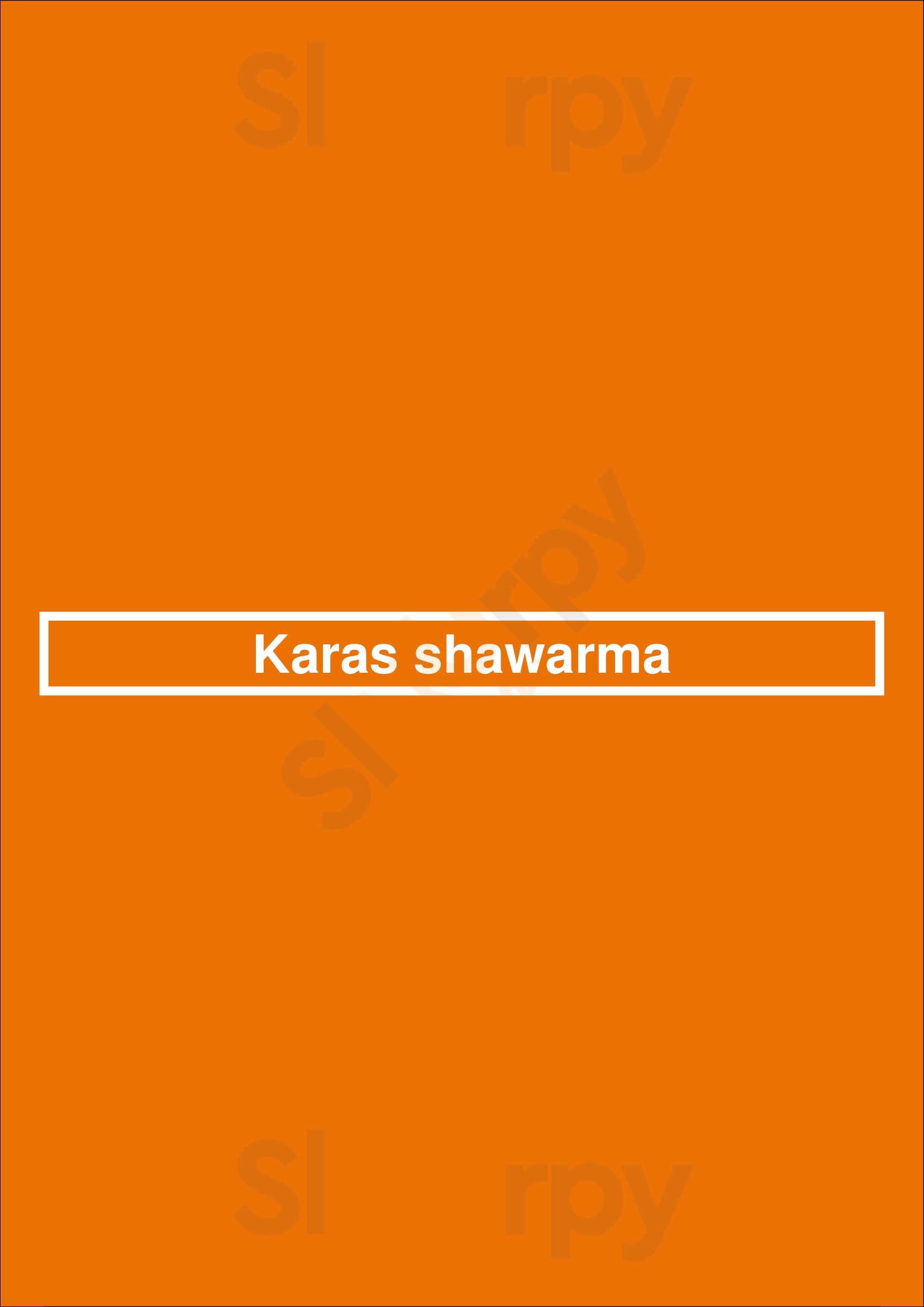 Karas Shawarma Mississauga Menu - 1