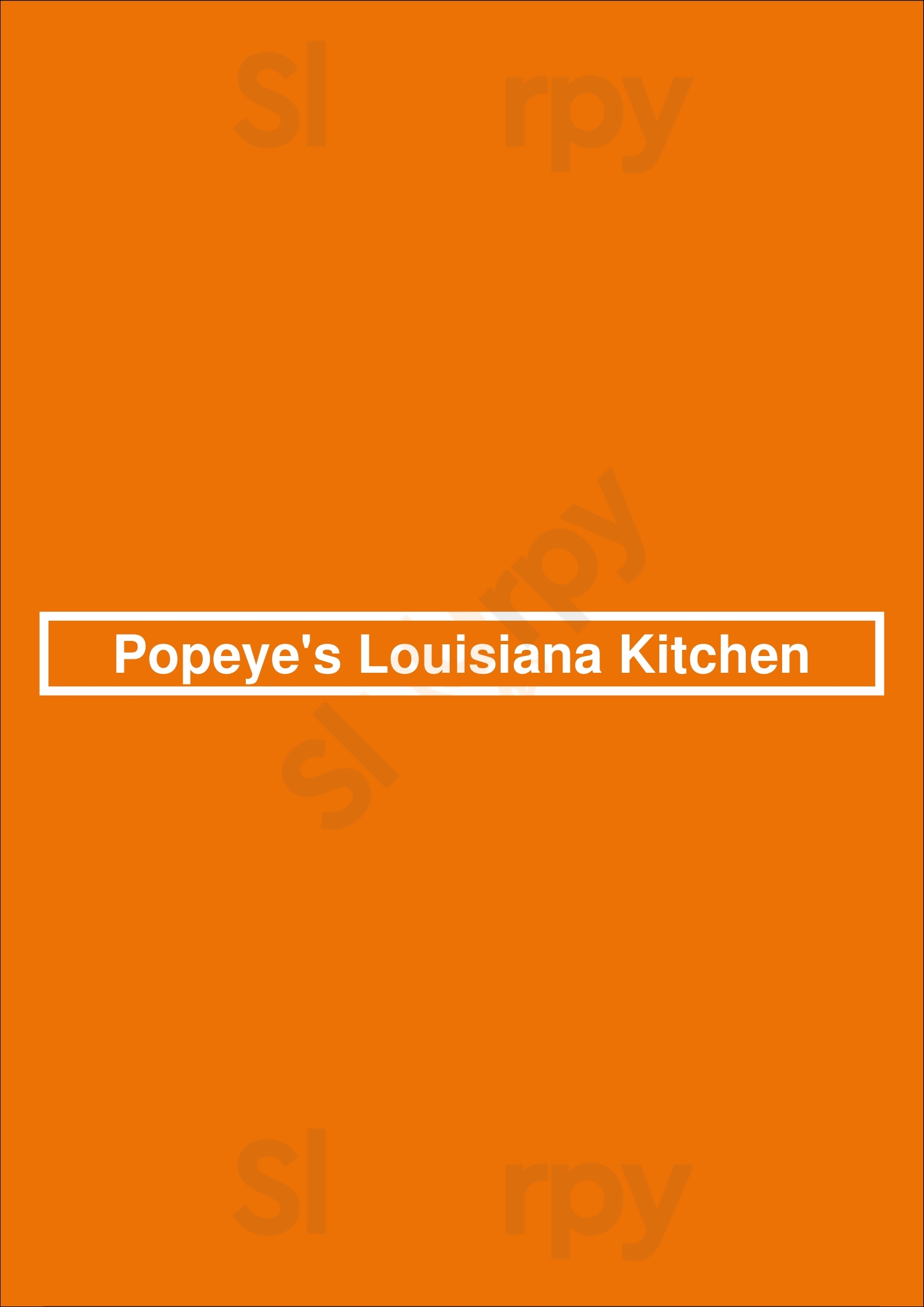 Popeye's Louisiana Kitchen Edmonton Menu - 1