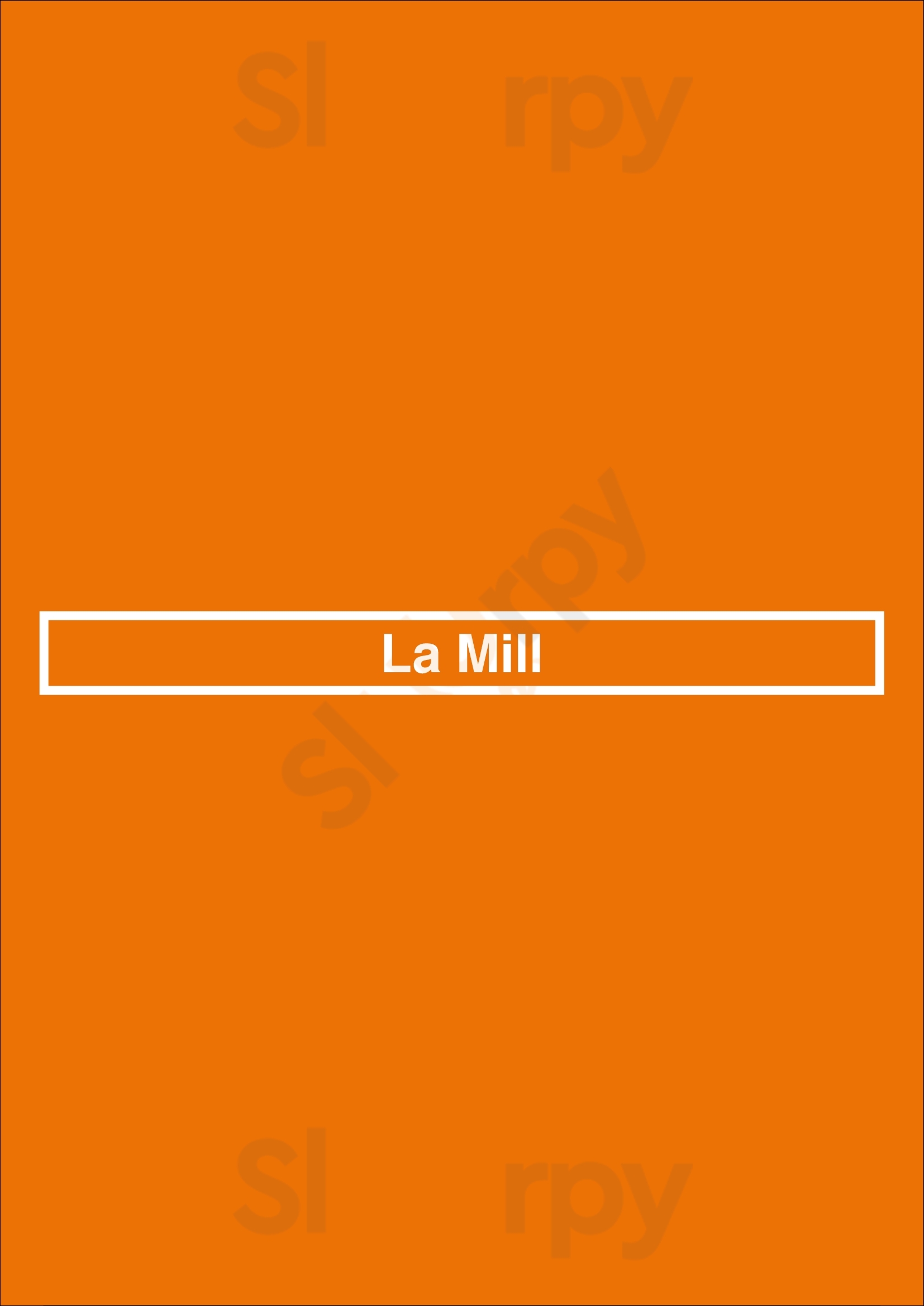 La Mill Mississauga Menu - 1