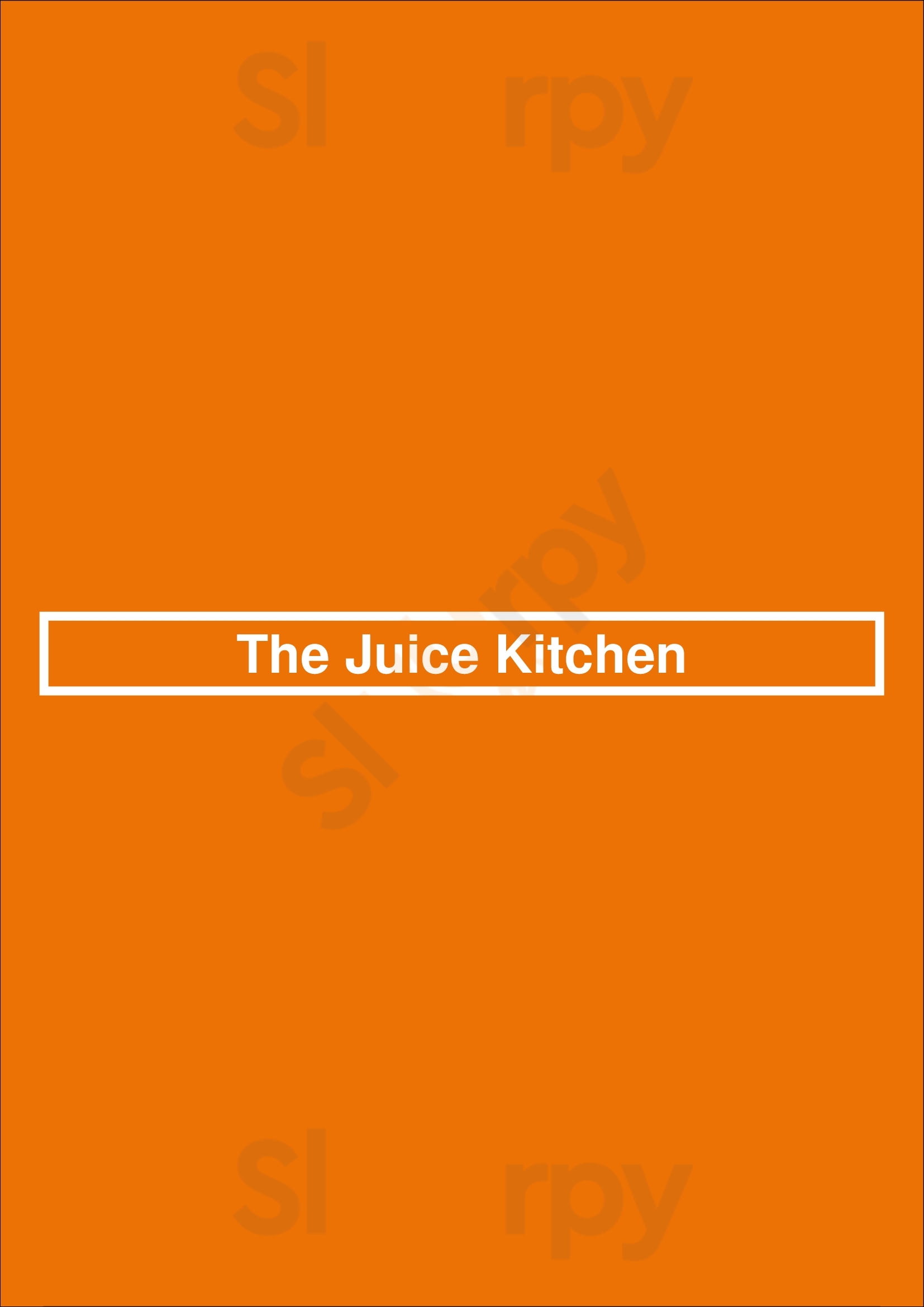 The Juice Kitchen Hamilton Menu - 1