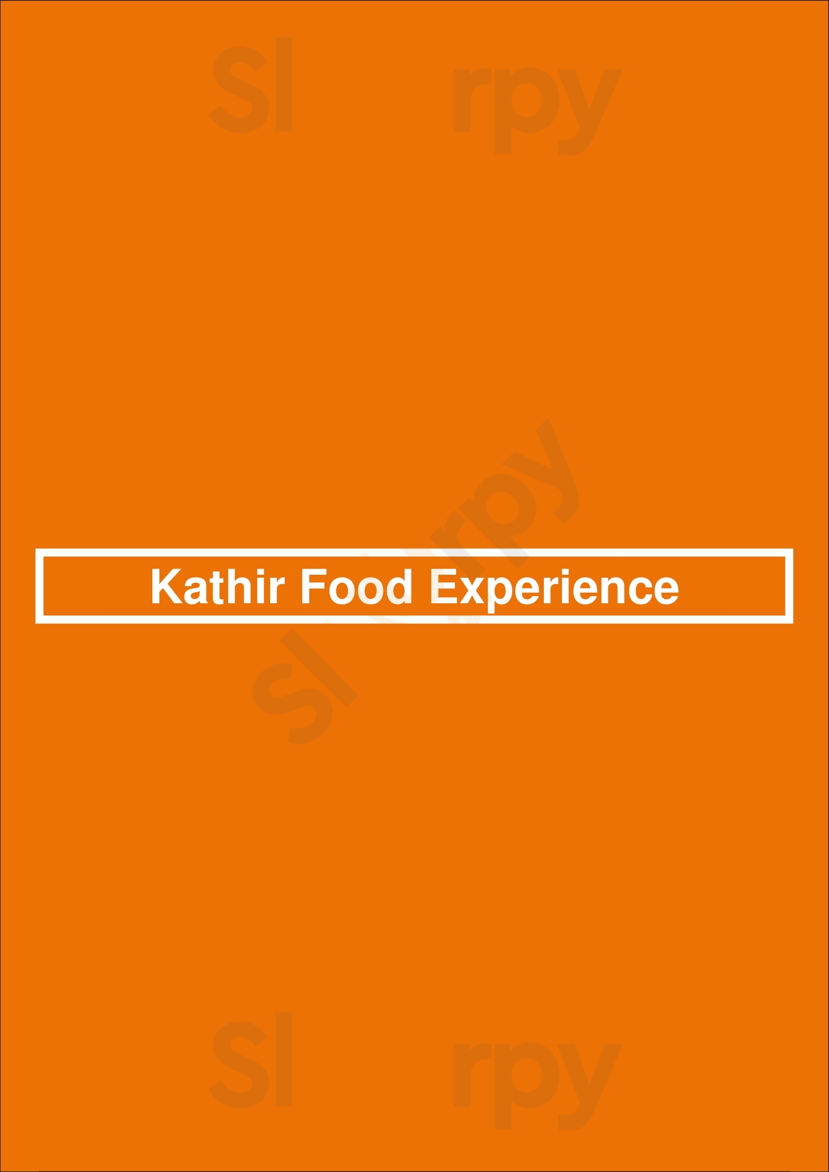 Kathir Food Experience Edmonton Menu - 1