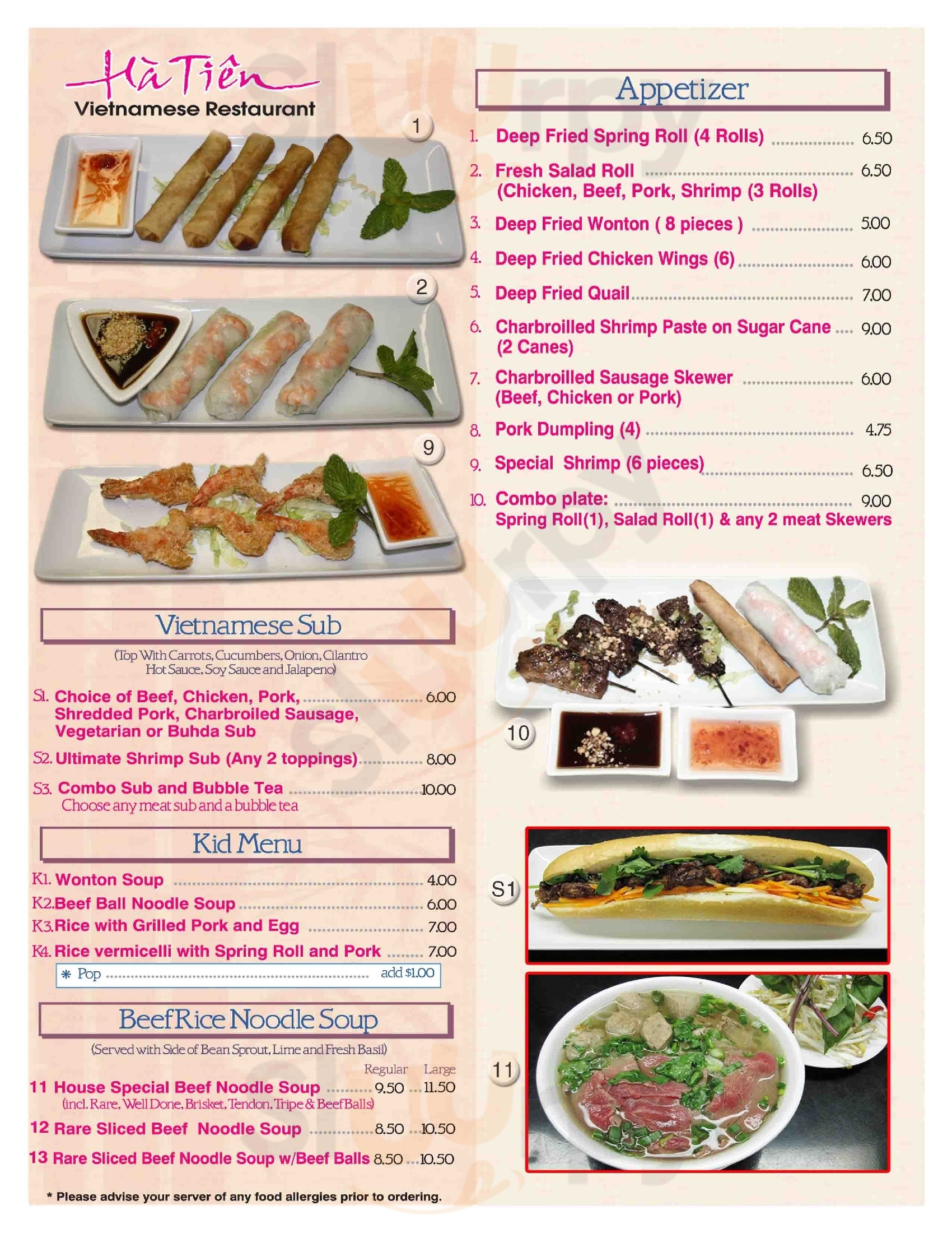 Ha Tien Vietnamese Restaurant Calgary Menu - 1