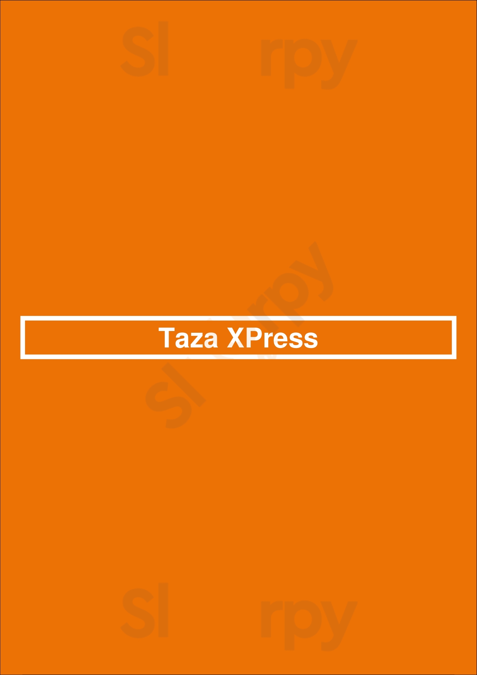 Taza Xpress Mississauga Menu - 1