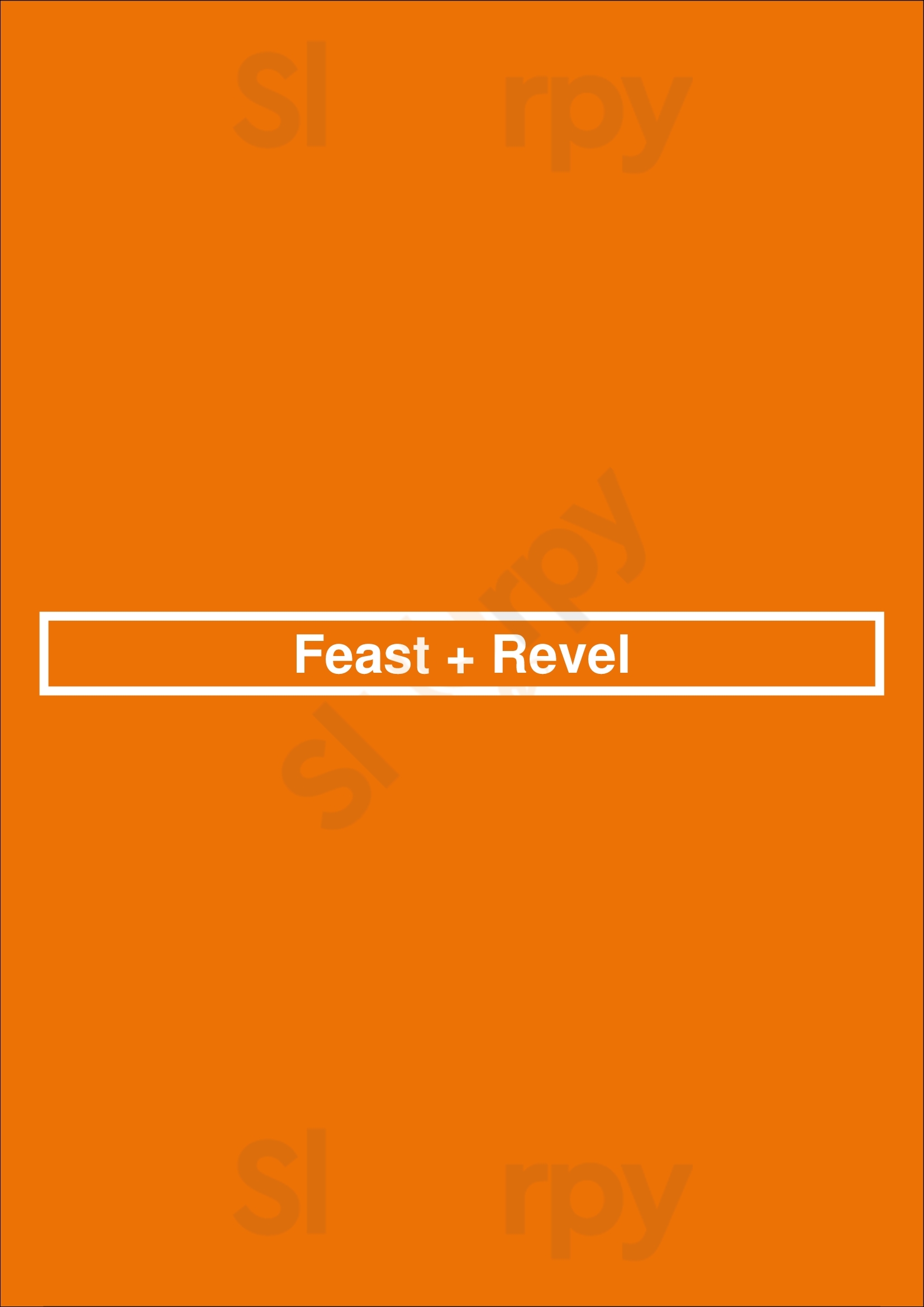Feast + Revel Ottawa Menu - 1