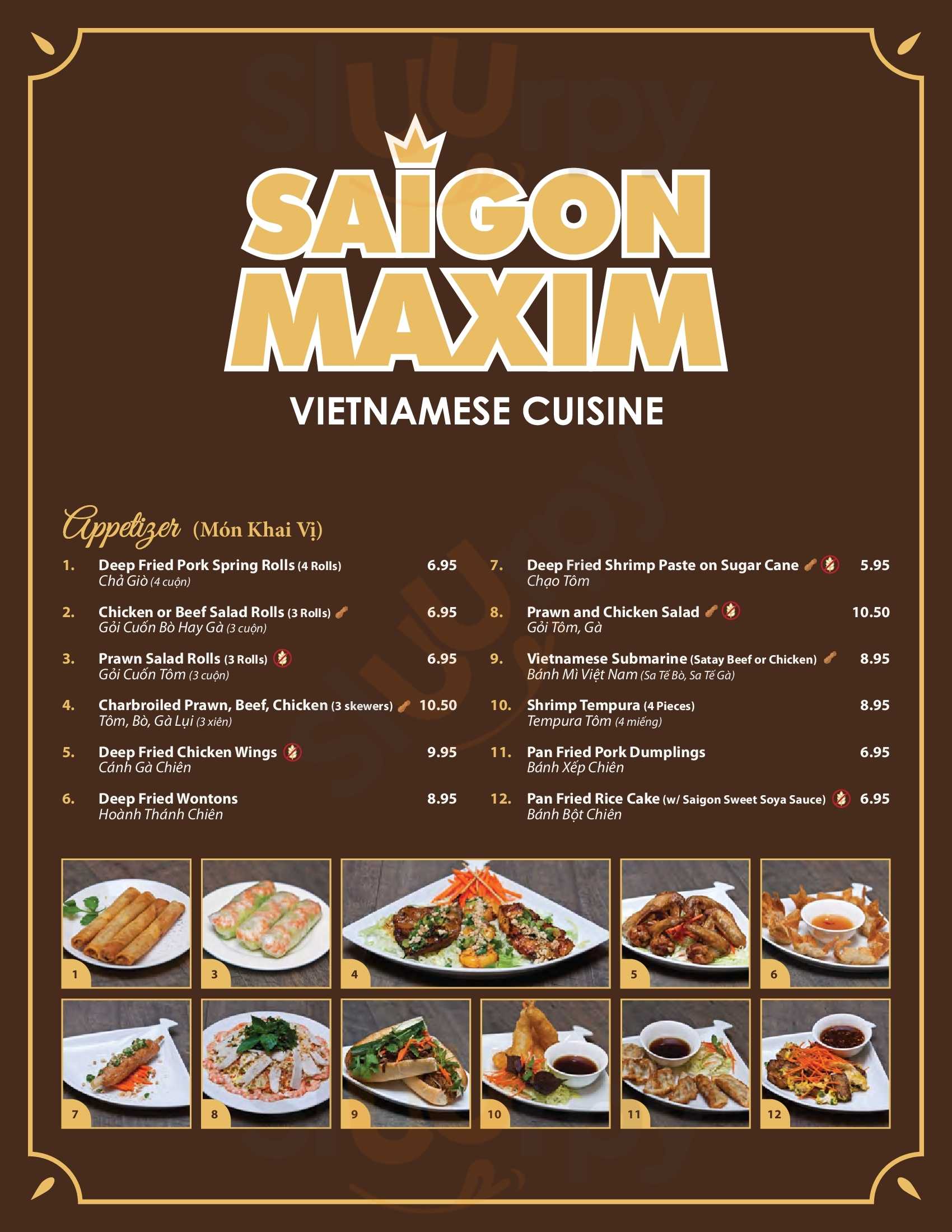 Saigon Maxim Vietnamese Cuisine Calgary Menu - 1