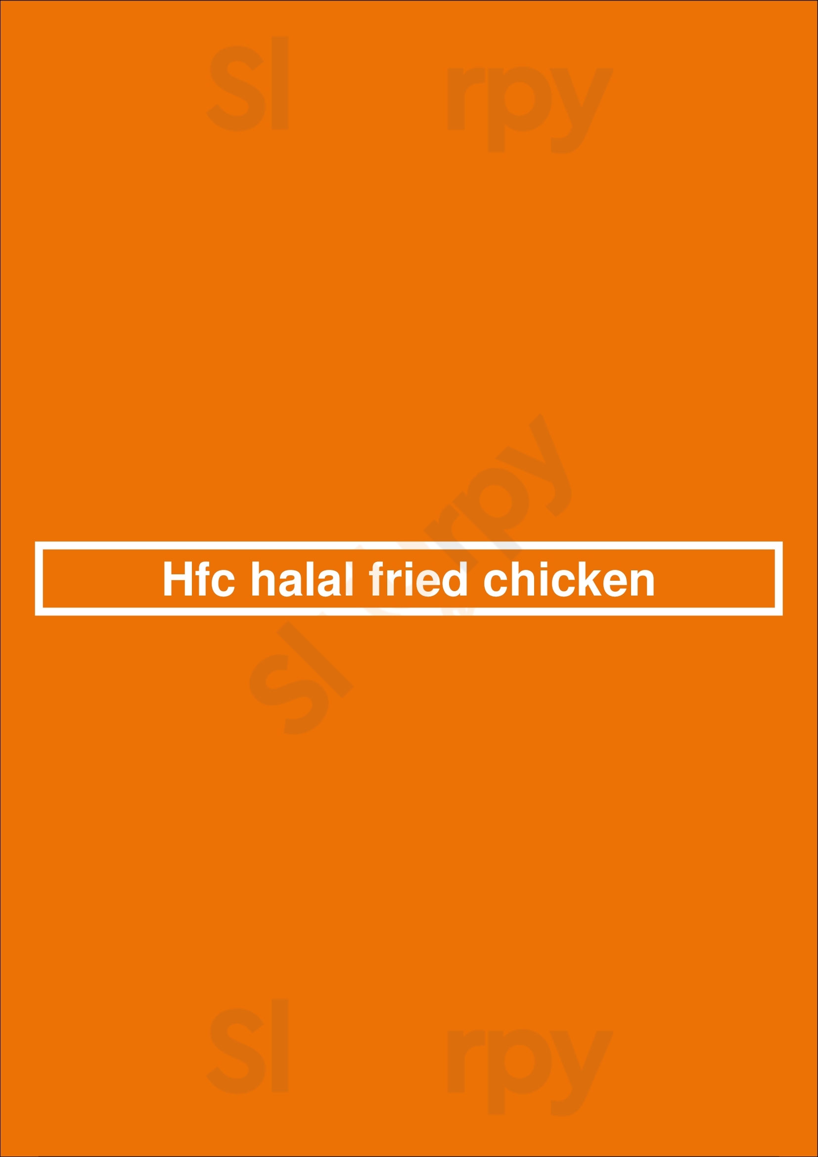 Hfc Halal Fried Chicken Hamilton Menu - 1