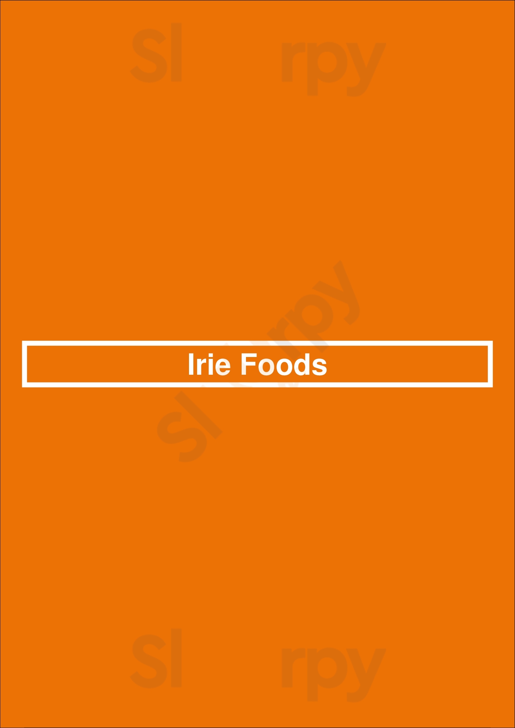 Irie Foods Edmonton Menu - 1