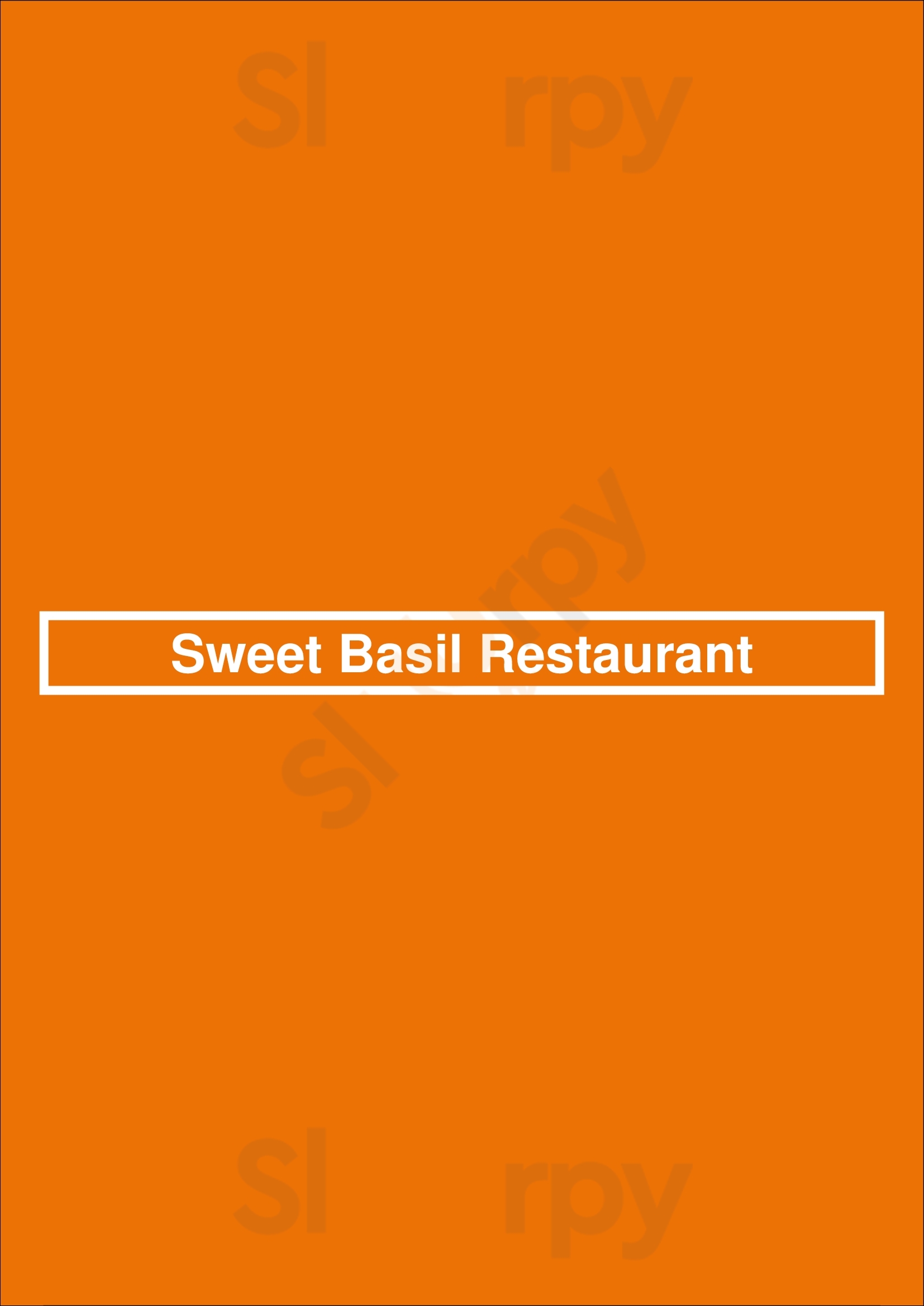 Sweet Basil Restaurant Ottawa Menu - 1