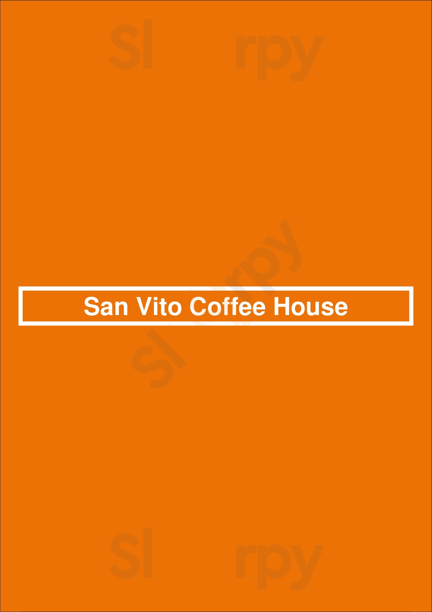 San Vito Coffee House Winnipeg Menu - 1