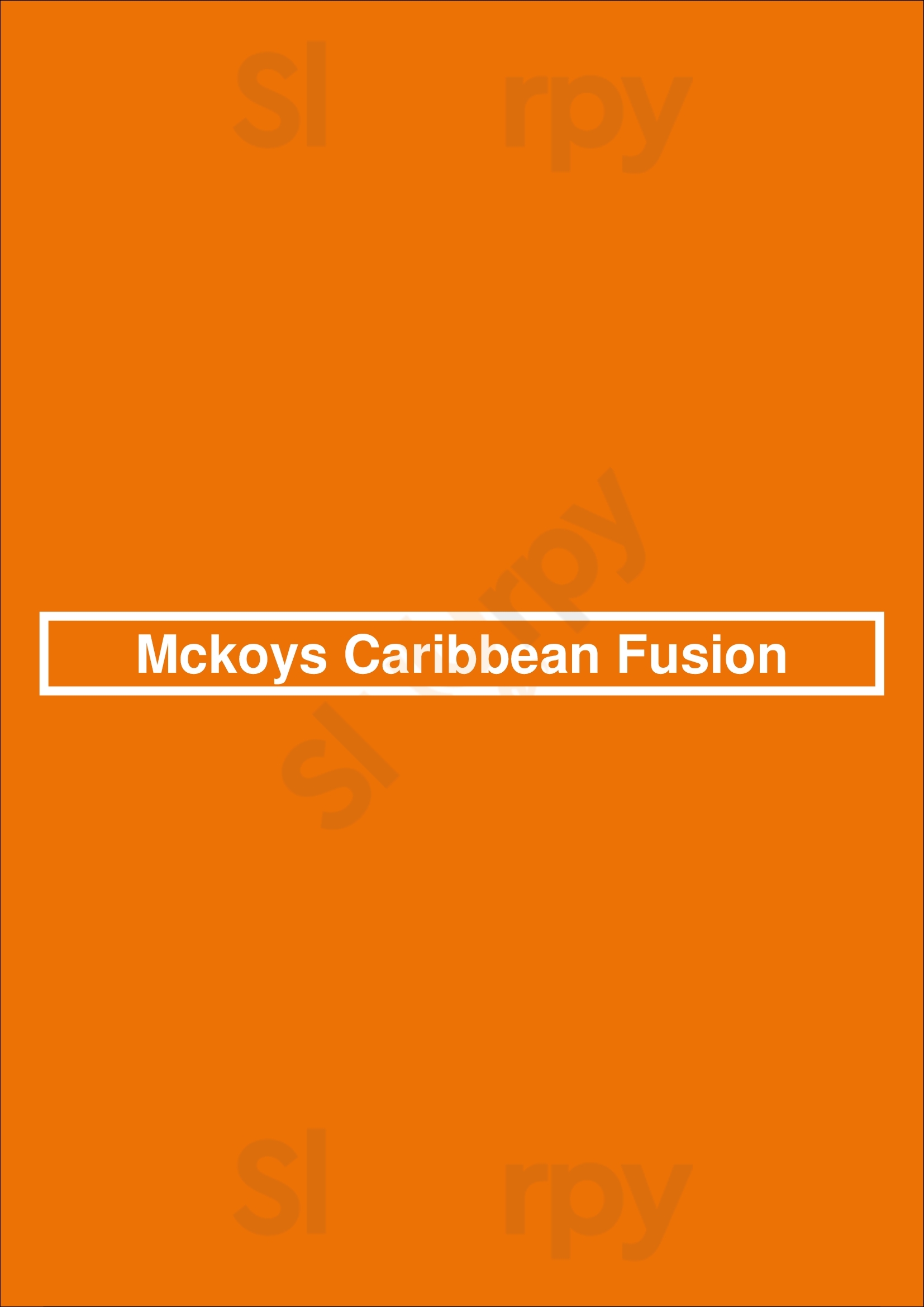 Mckoys Caribbean Fusion Mississauga Menu - 1
