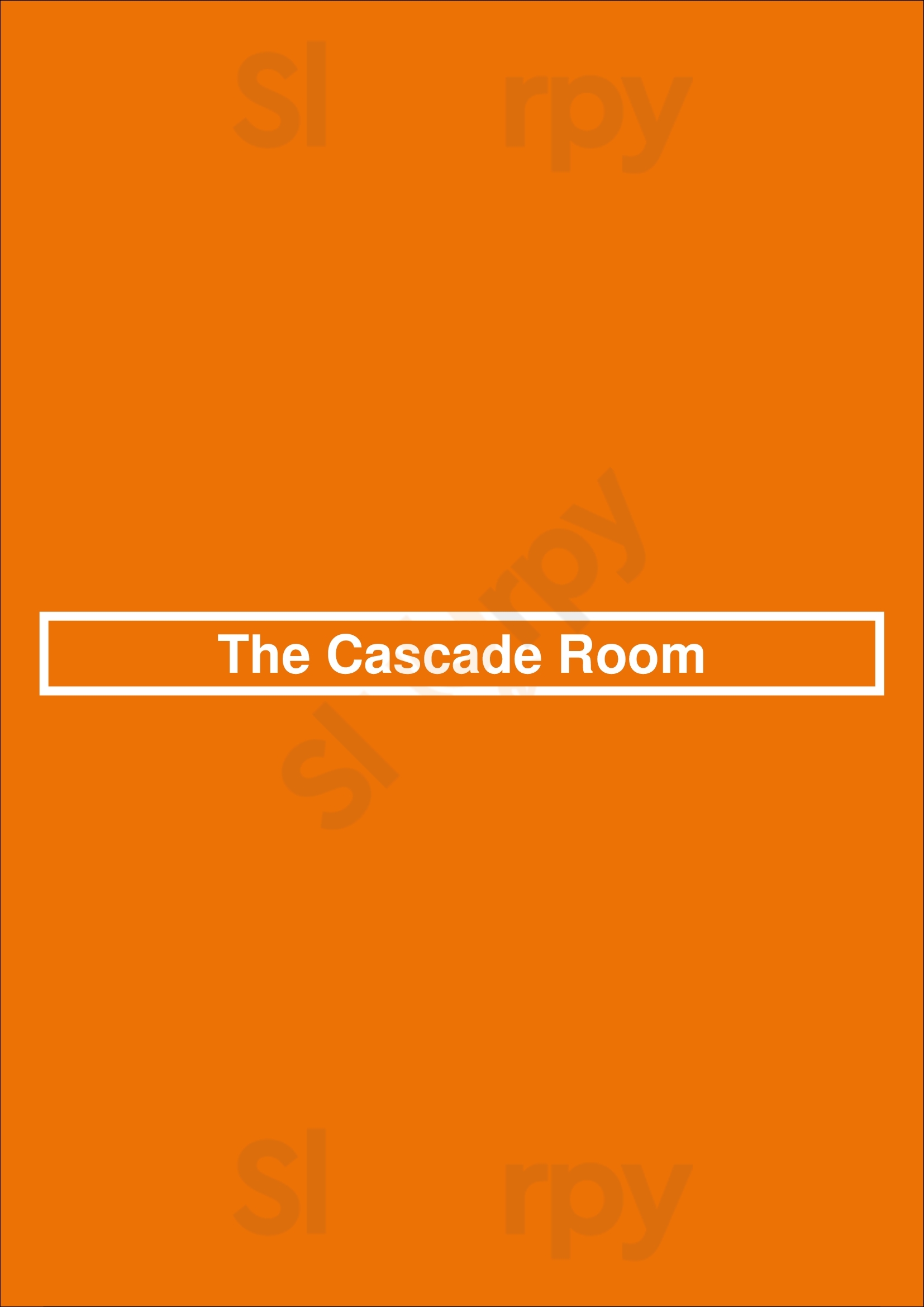 The Cascade Room Vancouver Menu - 1