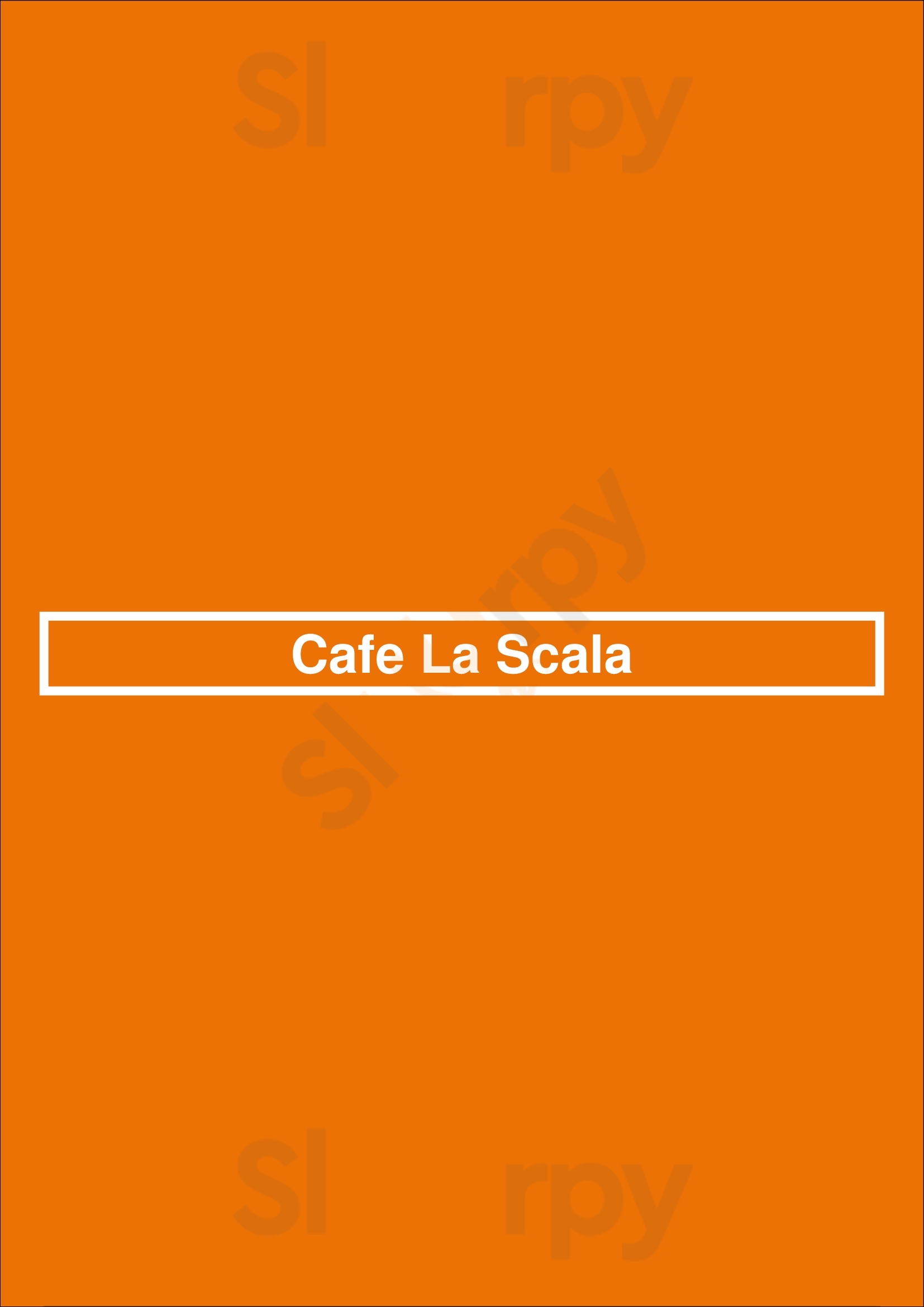 Cafe La Scala Winnipeg Menu - 1