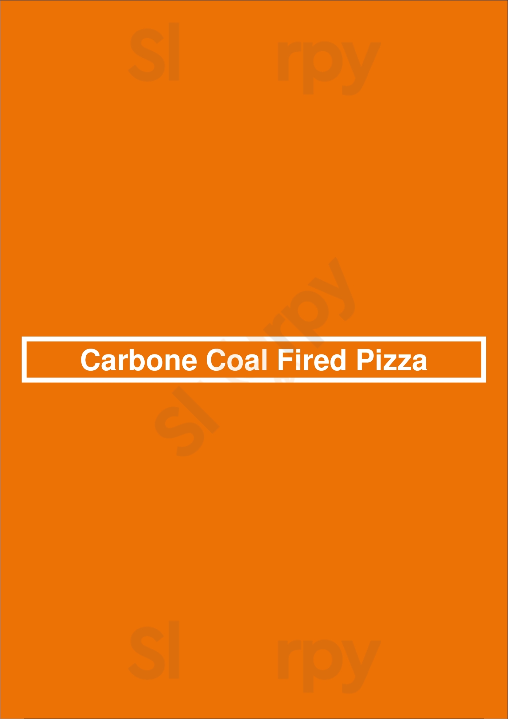 Carbone Coal Fired Pizza Winnipeg Menu - 1