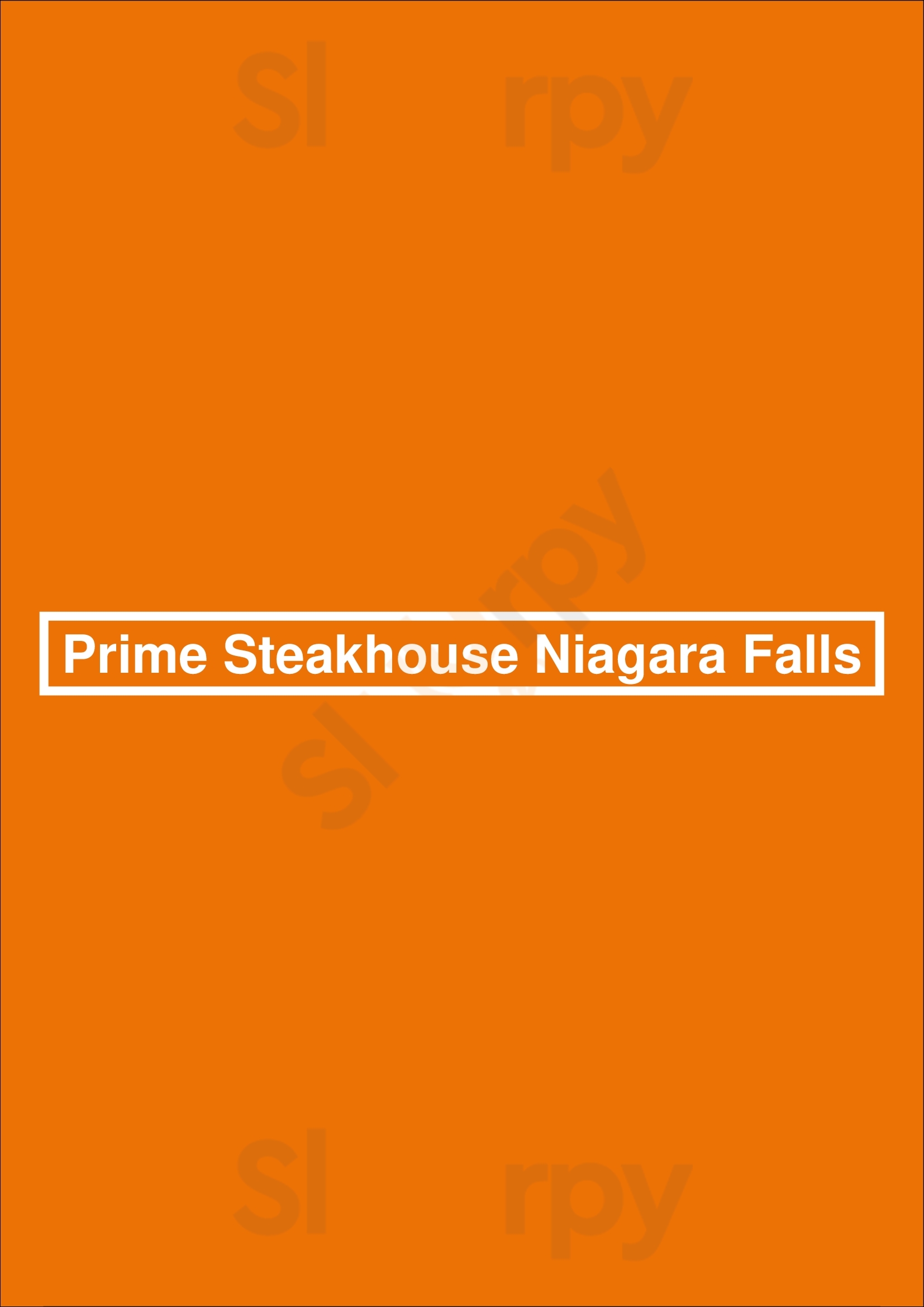 Prime Steakhouse Niagara Falls Niagara Falls Menu - 1