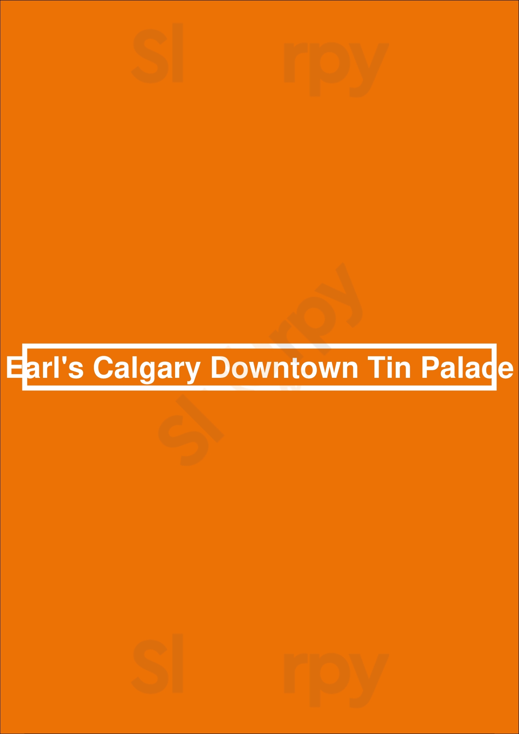 Earls Calgary Tin Palace Calgary Menu - 1