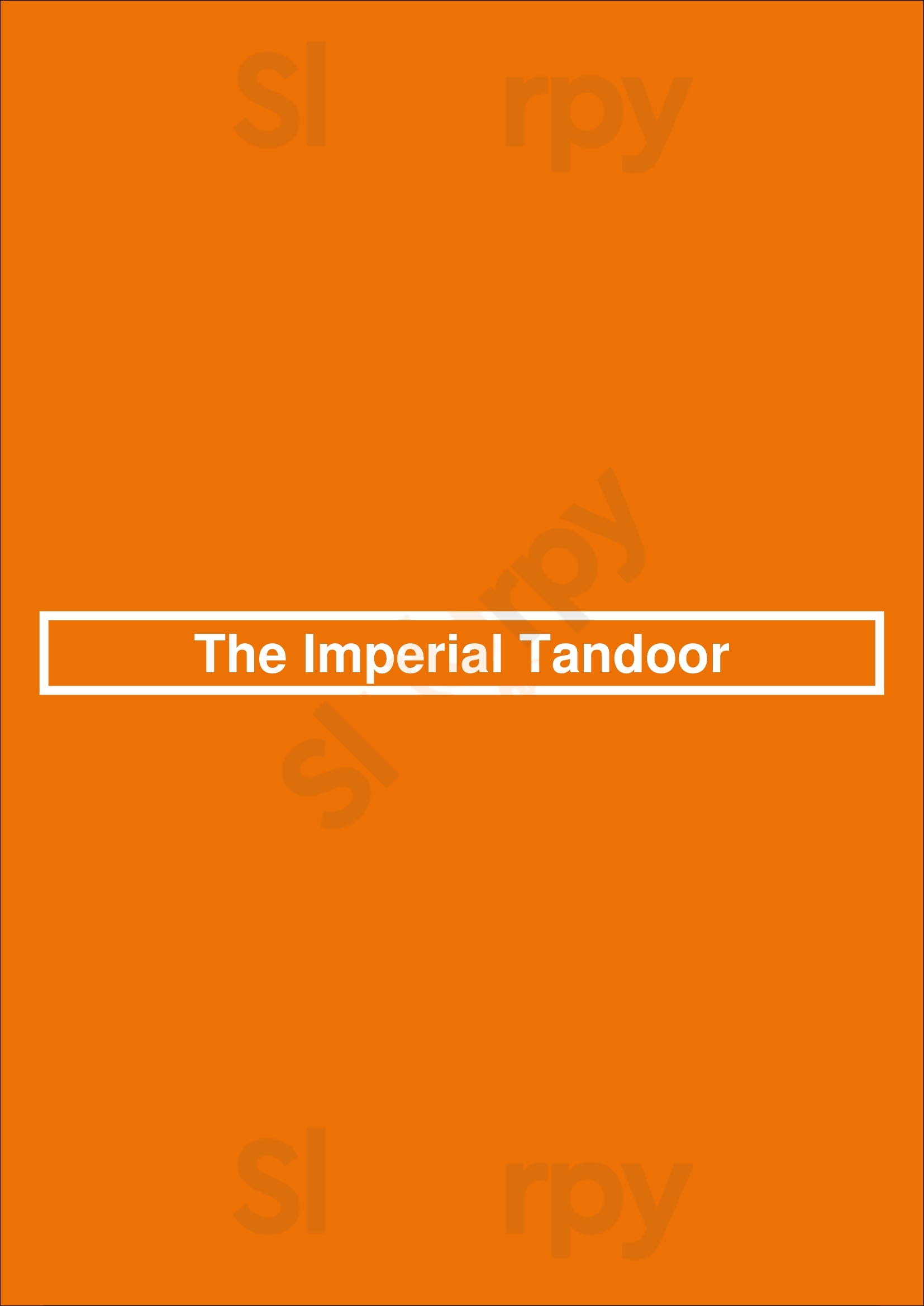 The Imperial Tandoor Peterborough Menu - 1