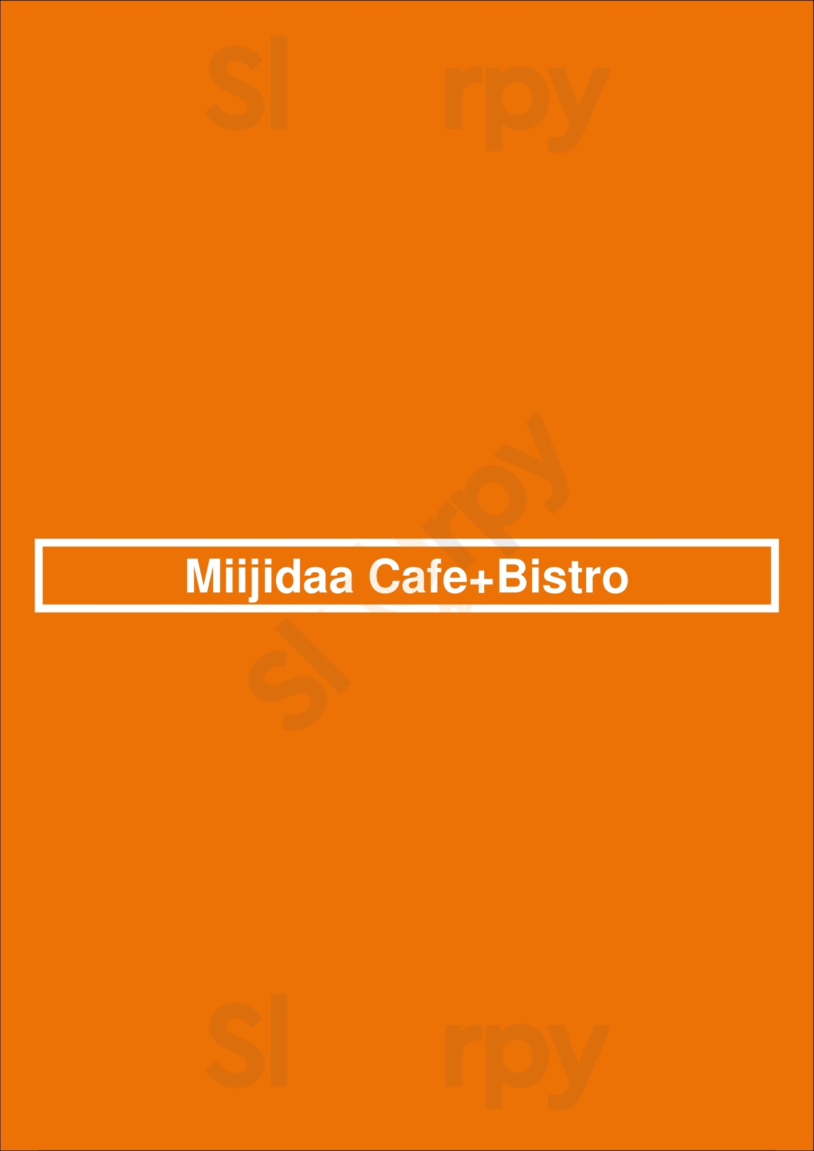 Miijidaa Cafe+bistro Guelph Menu - 1