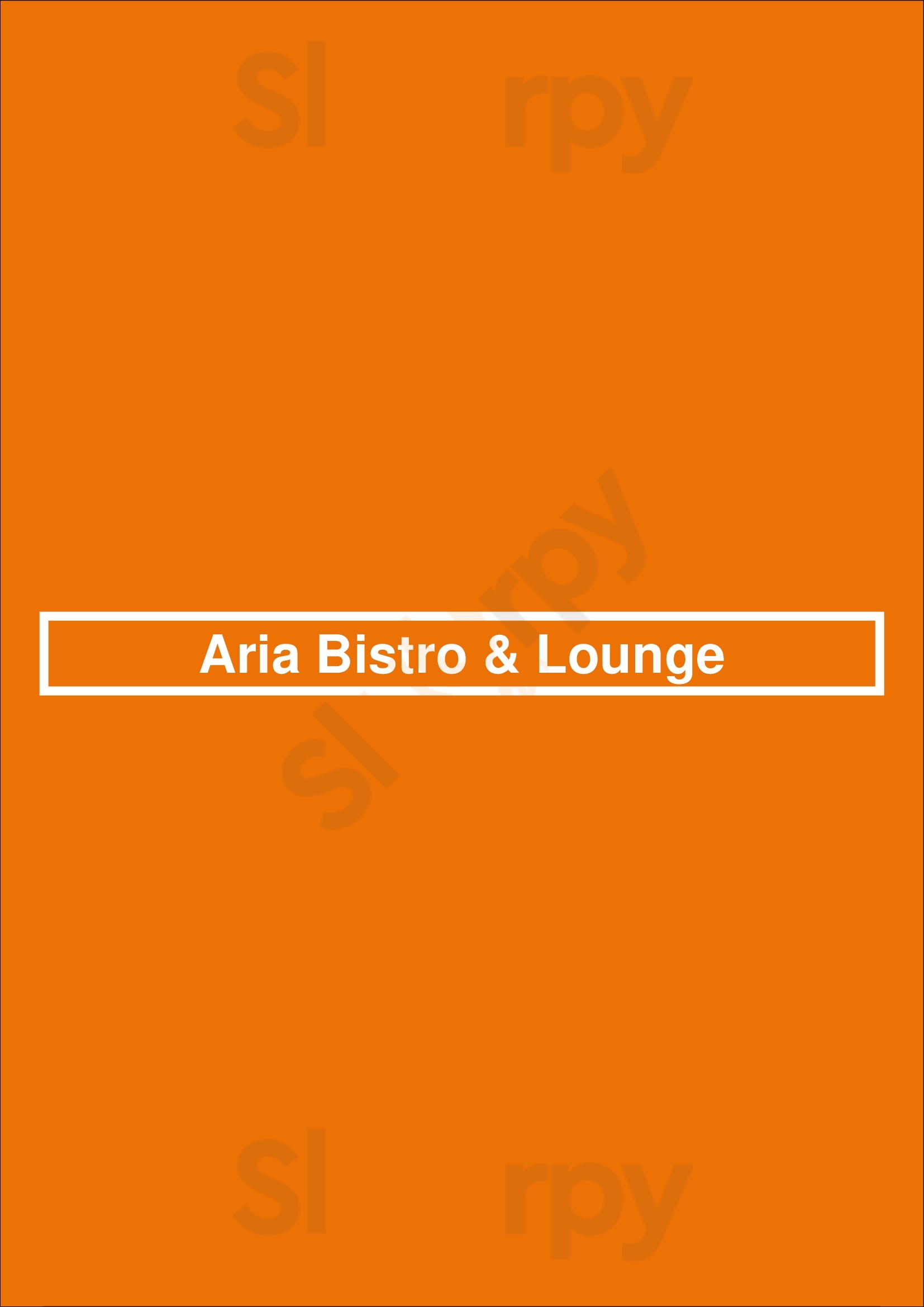 Aria Bistro & Lounge Brampton Menu - 1