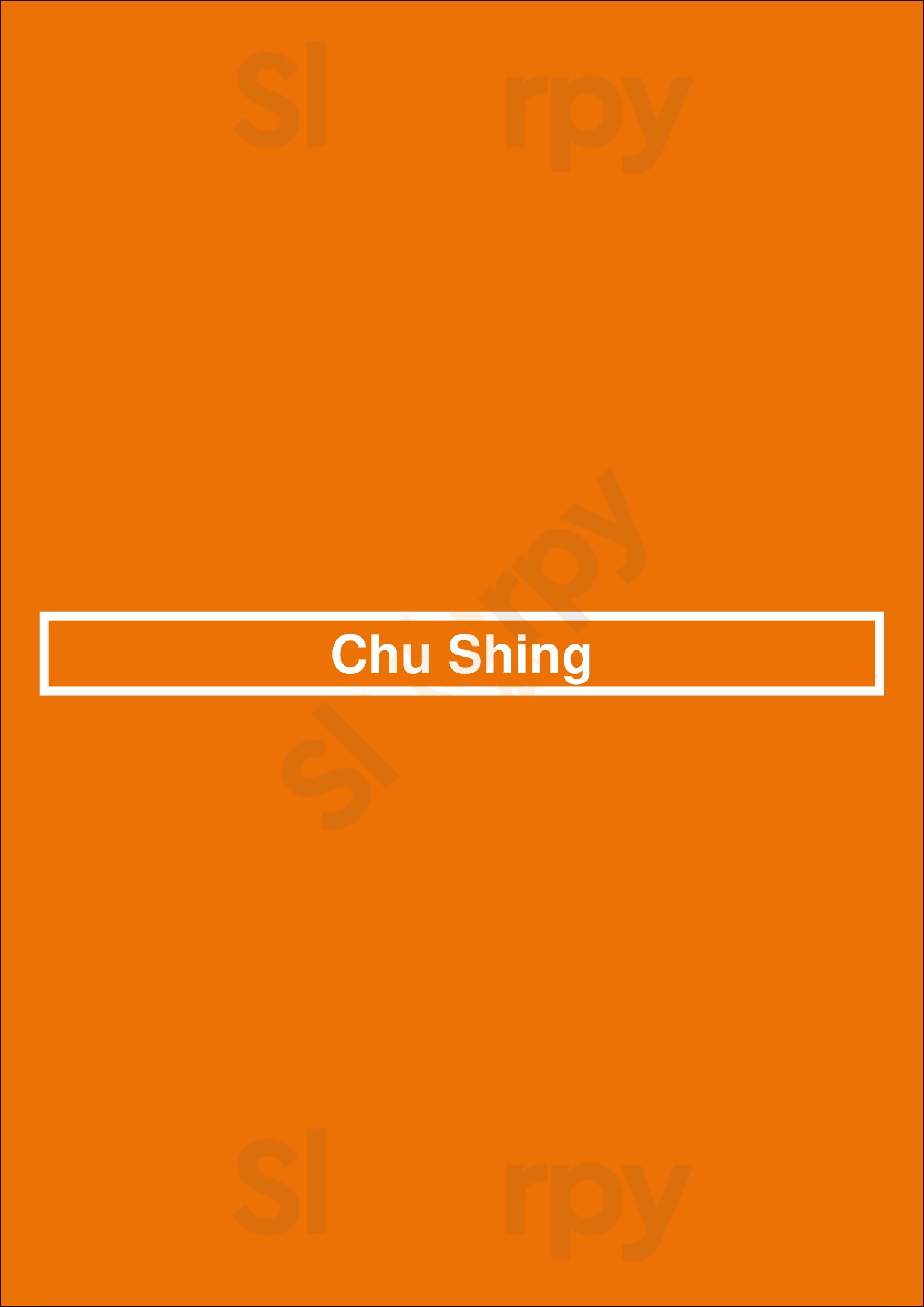 Chu Shing Ottawa Menu - 1