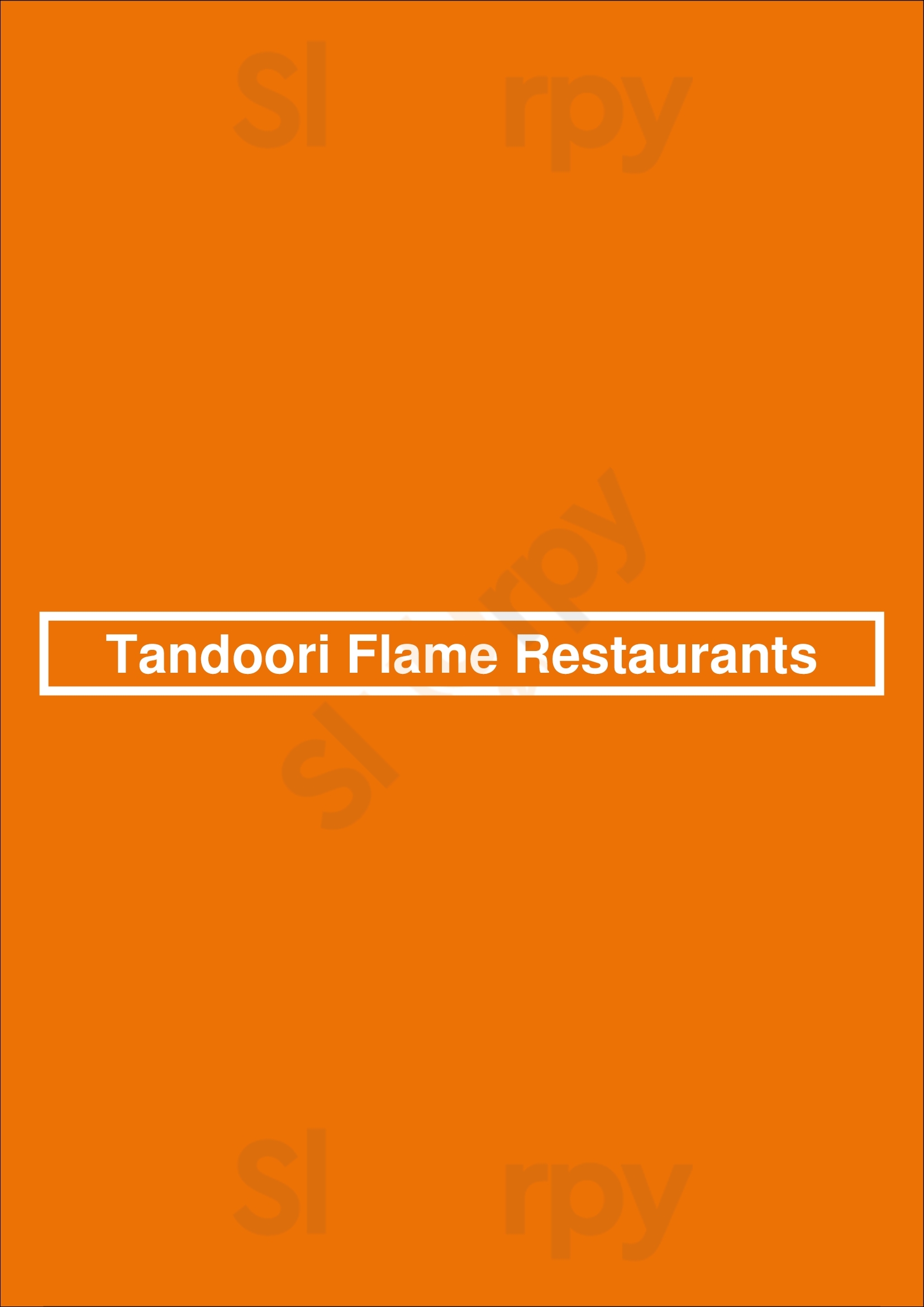 Tandoori Flame Restaurants Delta Menu - 1