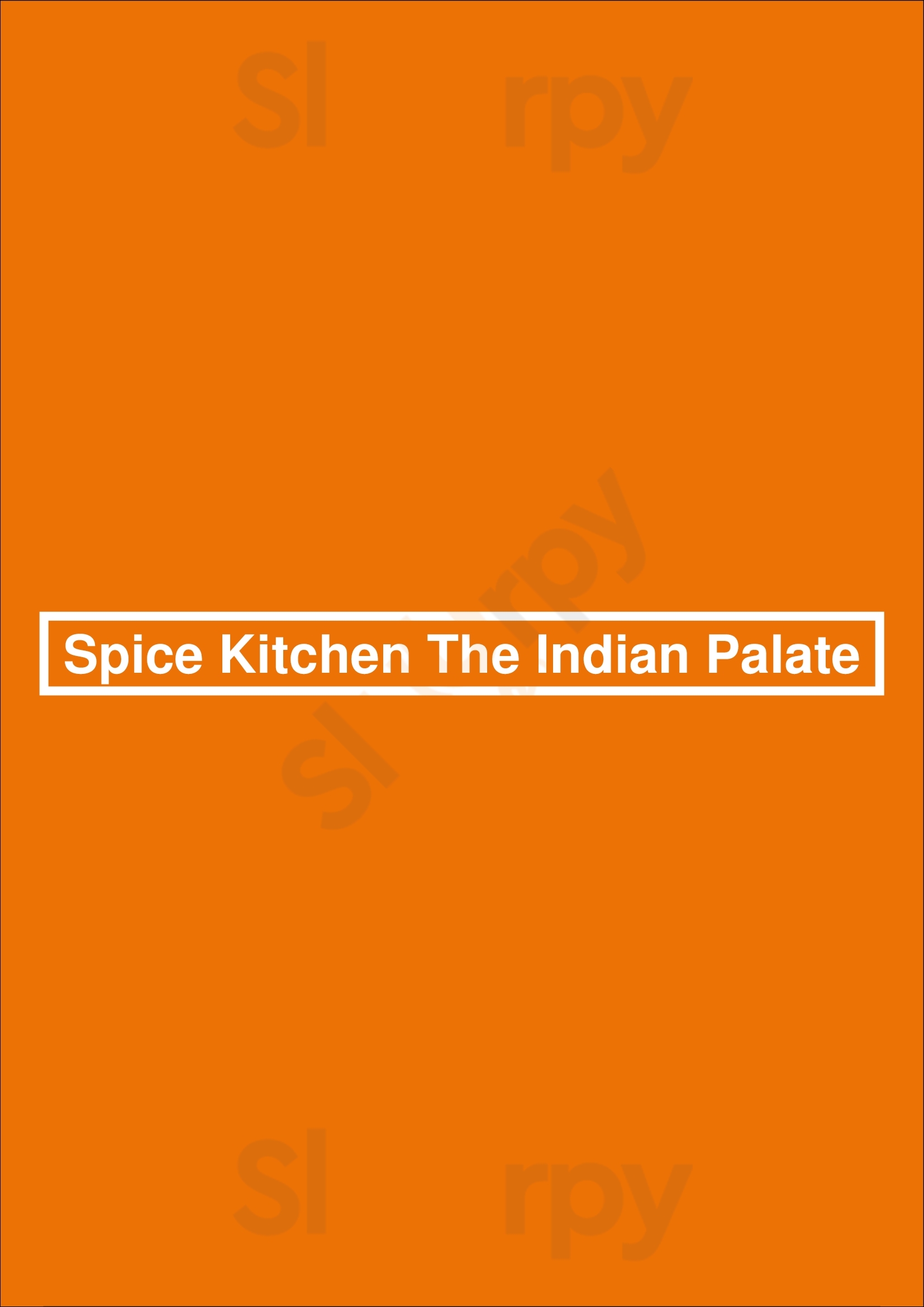 Spice Kitchen The Indian Palate Abbotsford Menu - 1