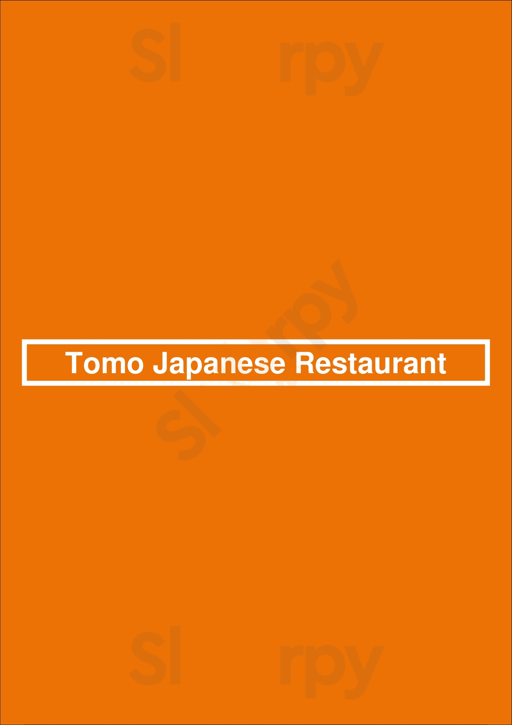 Tomo Japanese Restaurant Richmond Hill Menu - 1