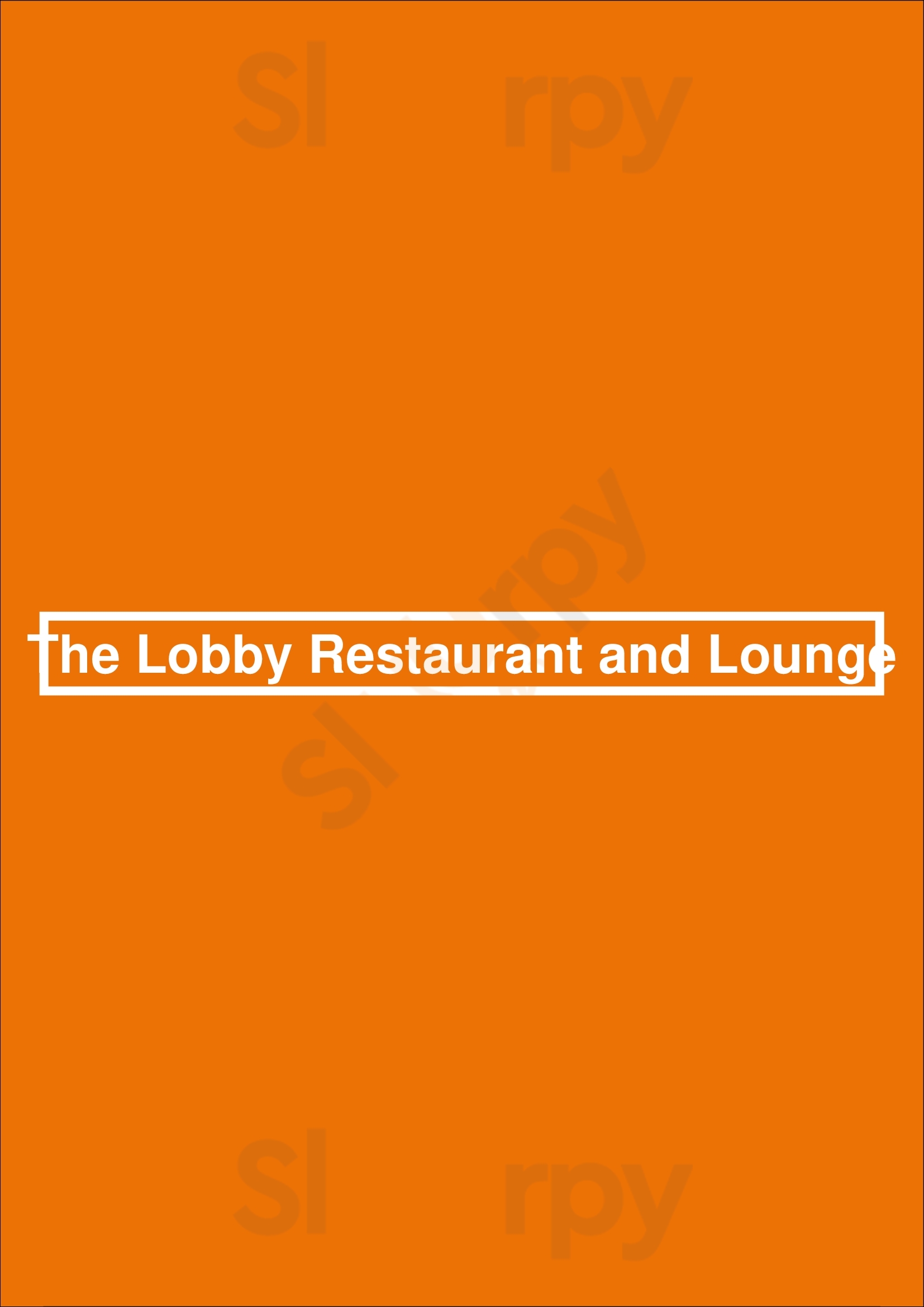 The Lobby Restaurant And Lounge North Vancouver Menu - 1