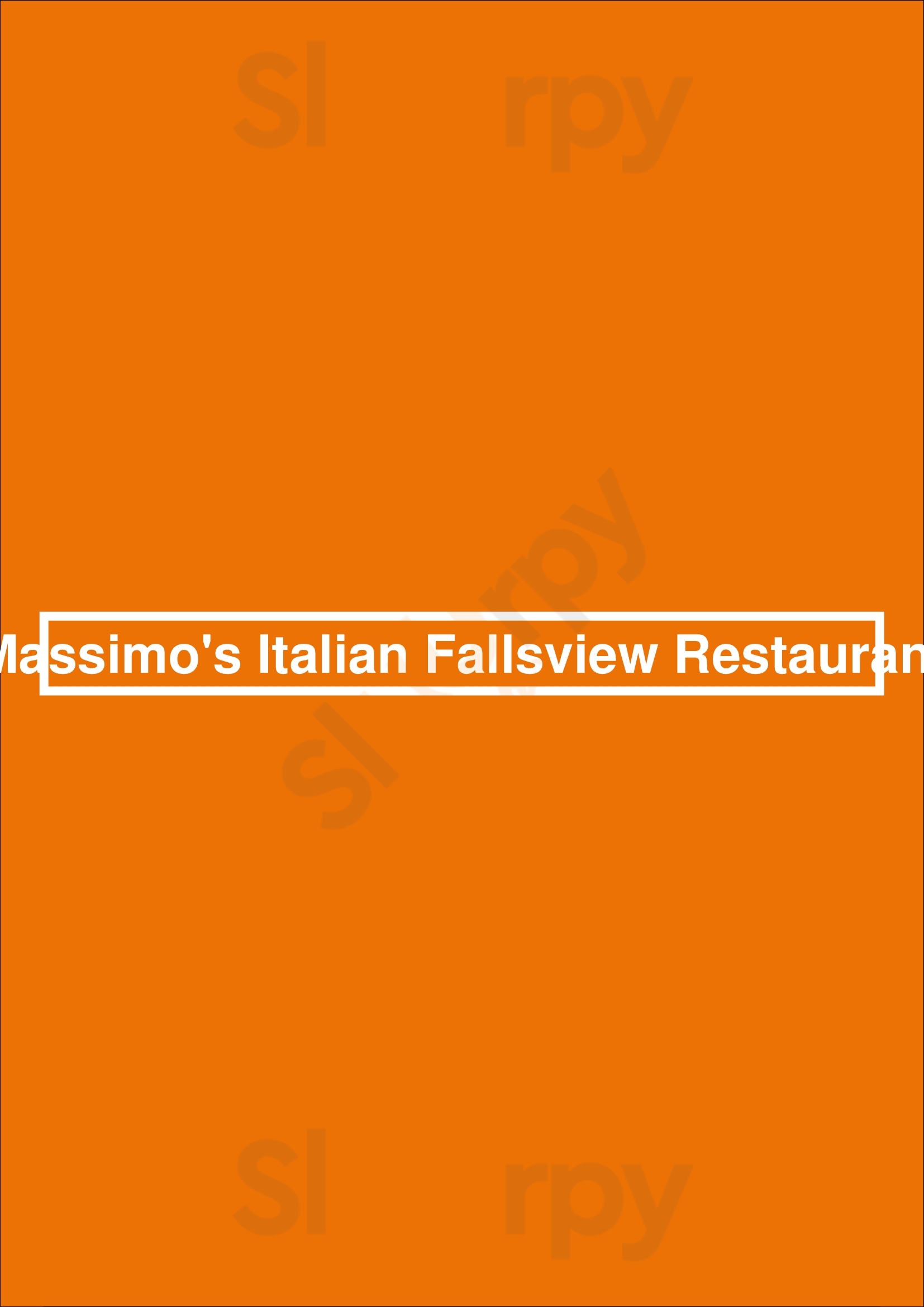 Massimo's Italian Fallsview Restaurant Niagara Falls Menu - 1