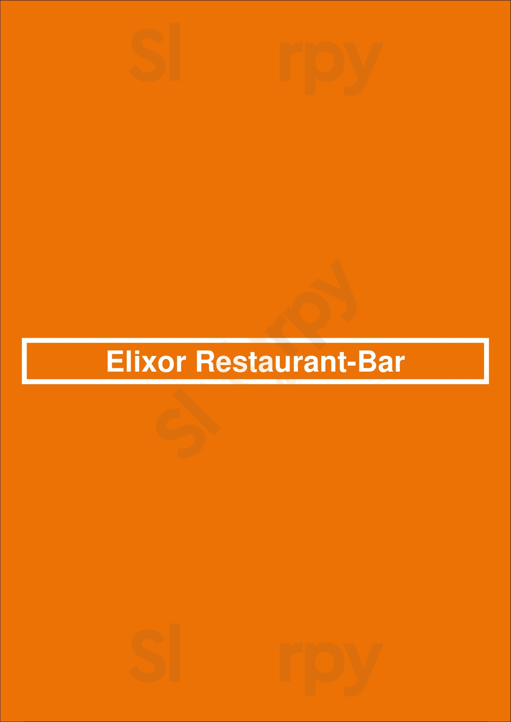 Elixor Restaurant-bar Laval Menu - 1