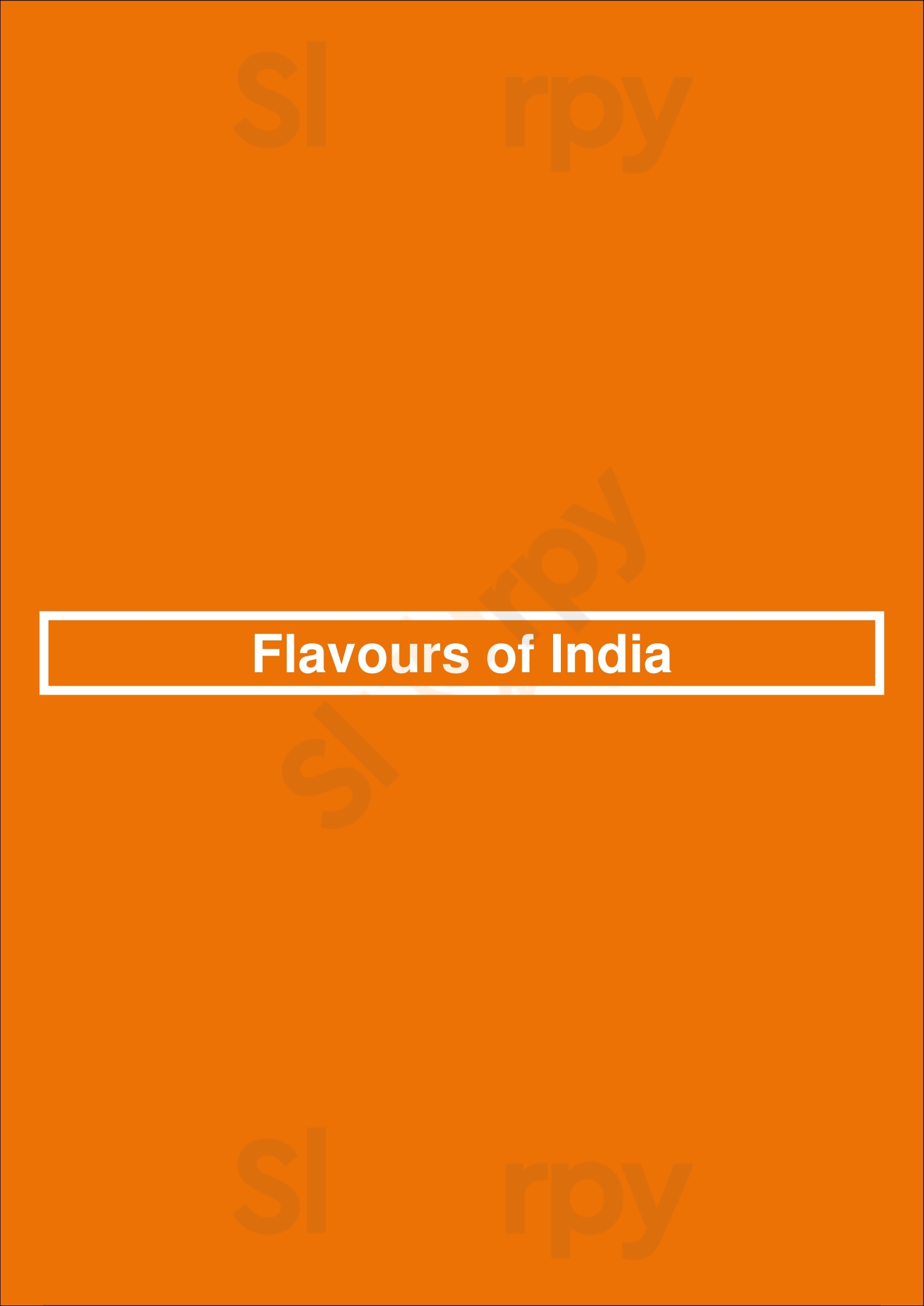 Flavours Of India Kingston Menu - 1