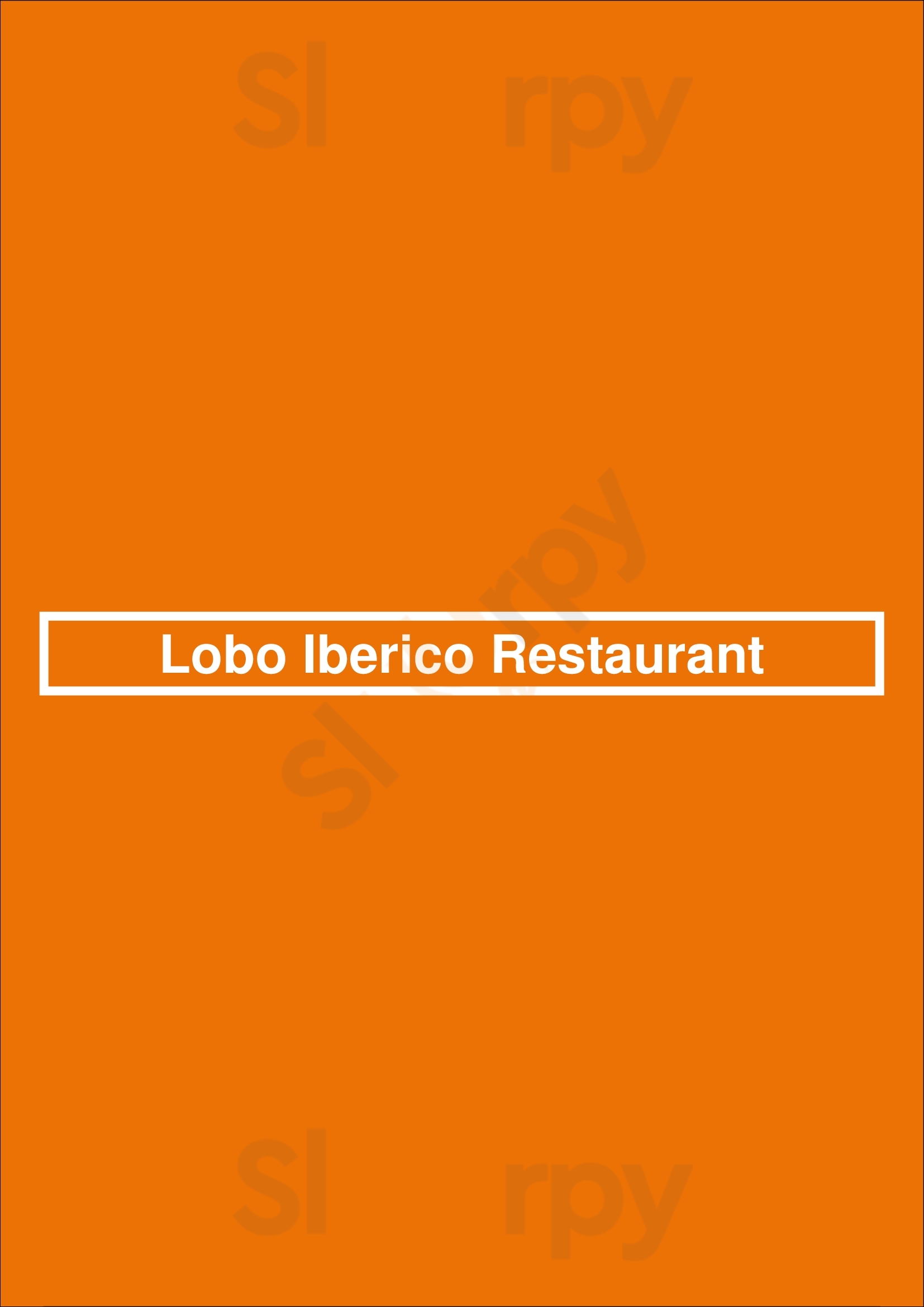 Lobo Iberico Restaurant Newmarket Menu - 1