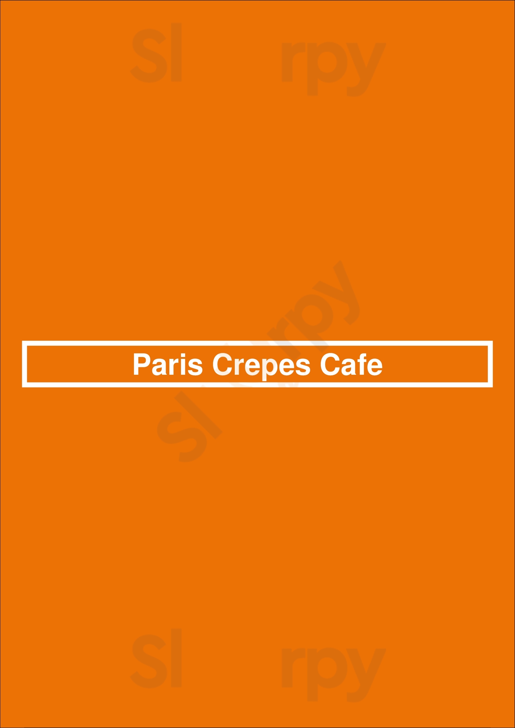 Paris Crepes Cafe Niagara Falls Menu - 1