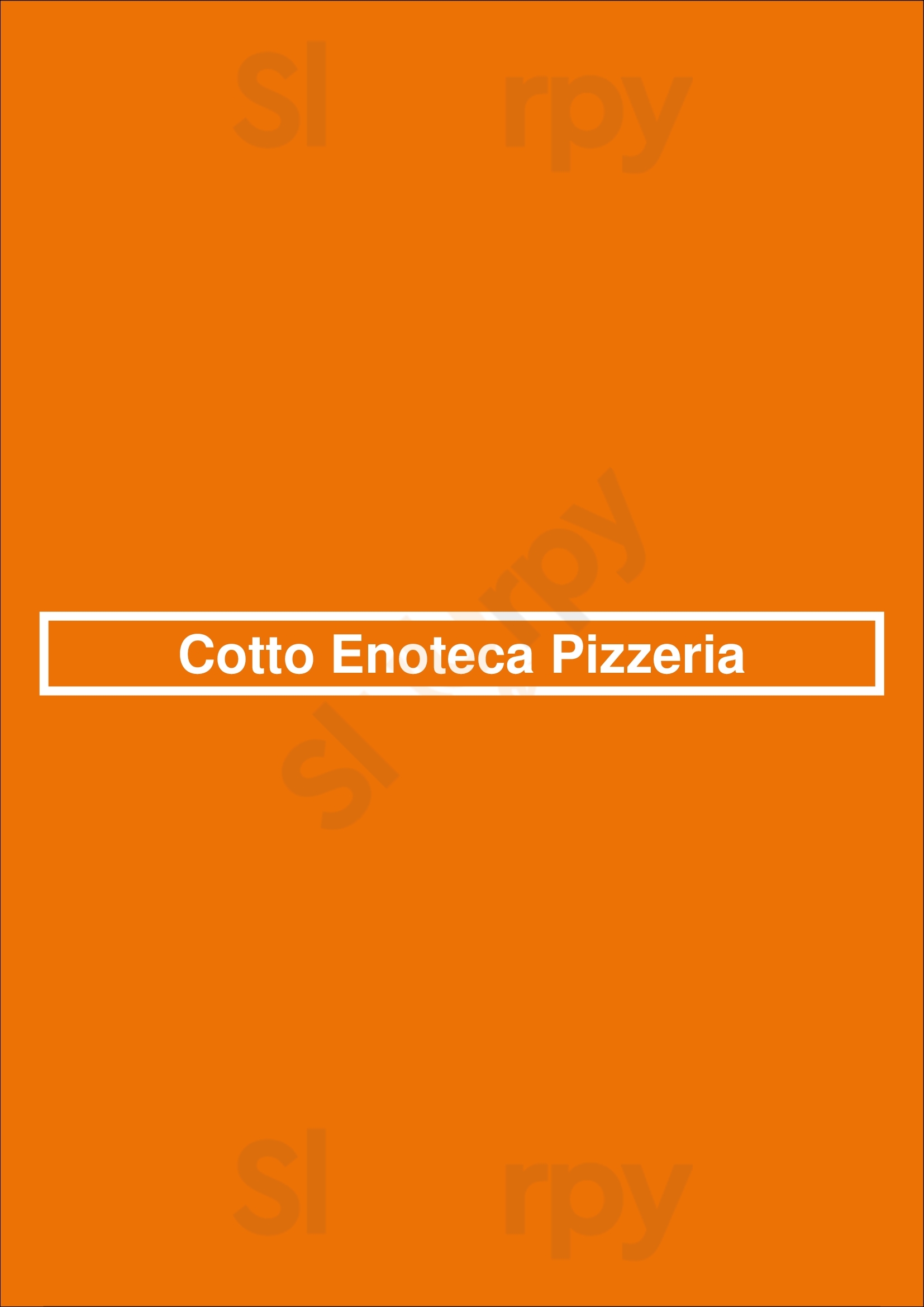 Cotto Enoteca Pizzeria Burnaby Menu - 1