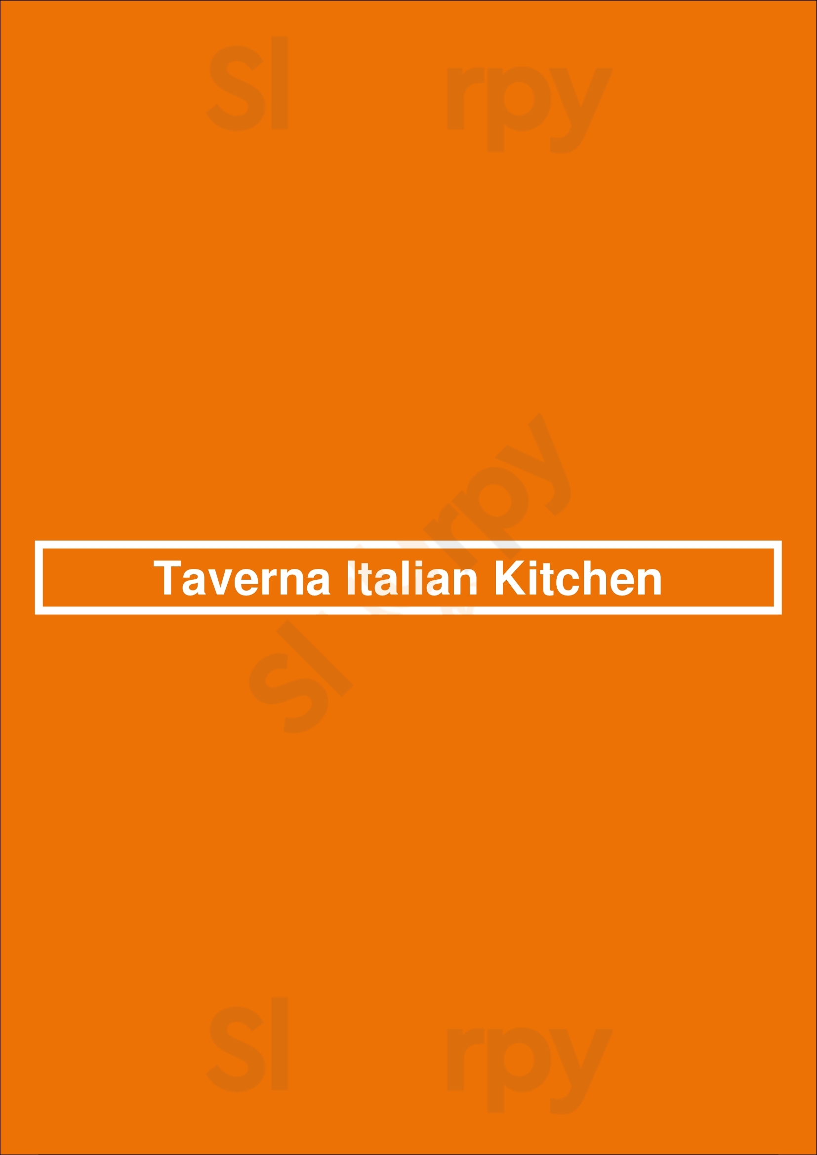 Taverna Italian Kitchen Saskatoon Menu - 1
