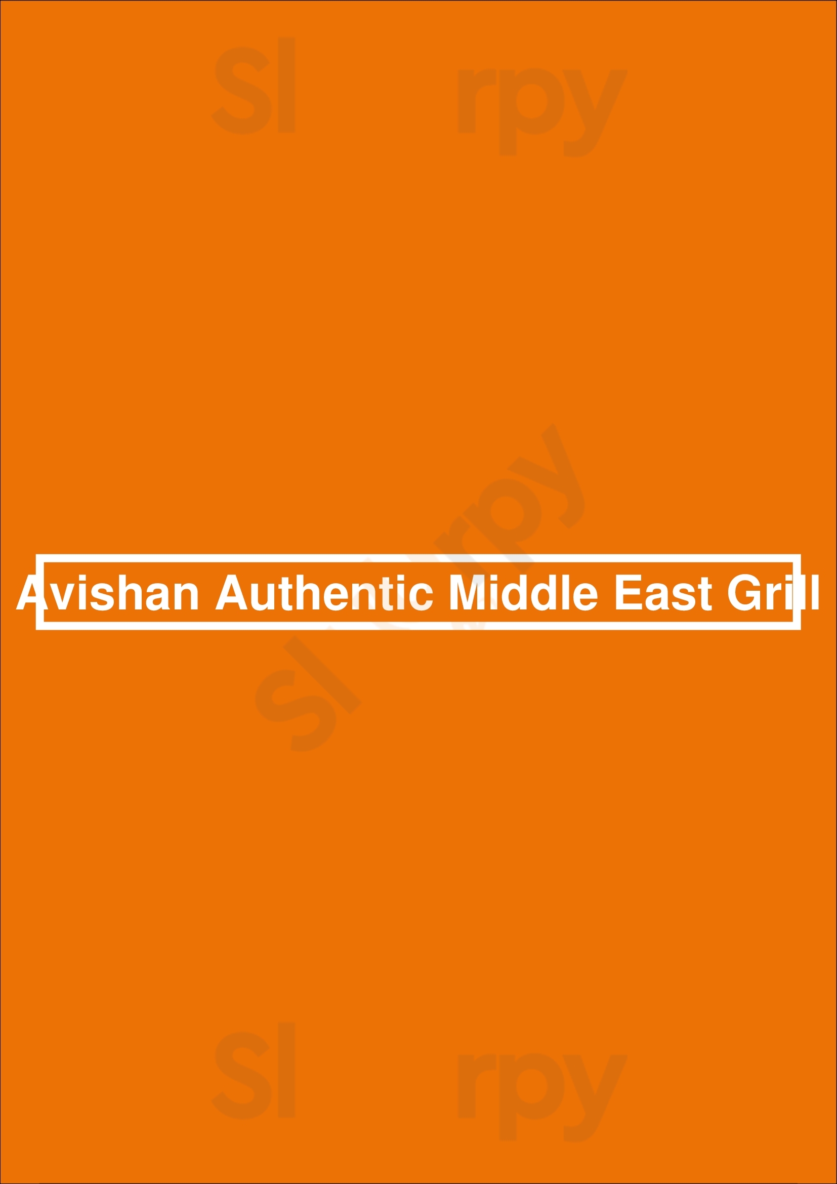 Avishan Authentic Middle East Grill Langley Menu - 1