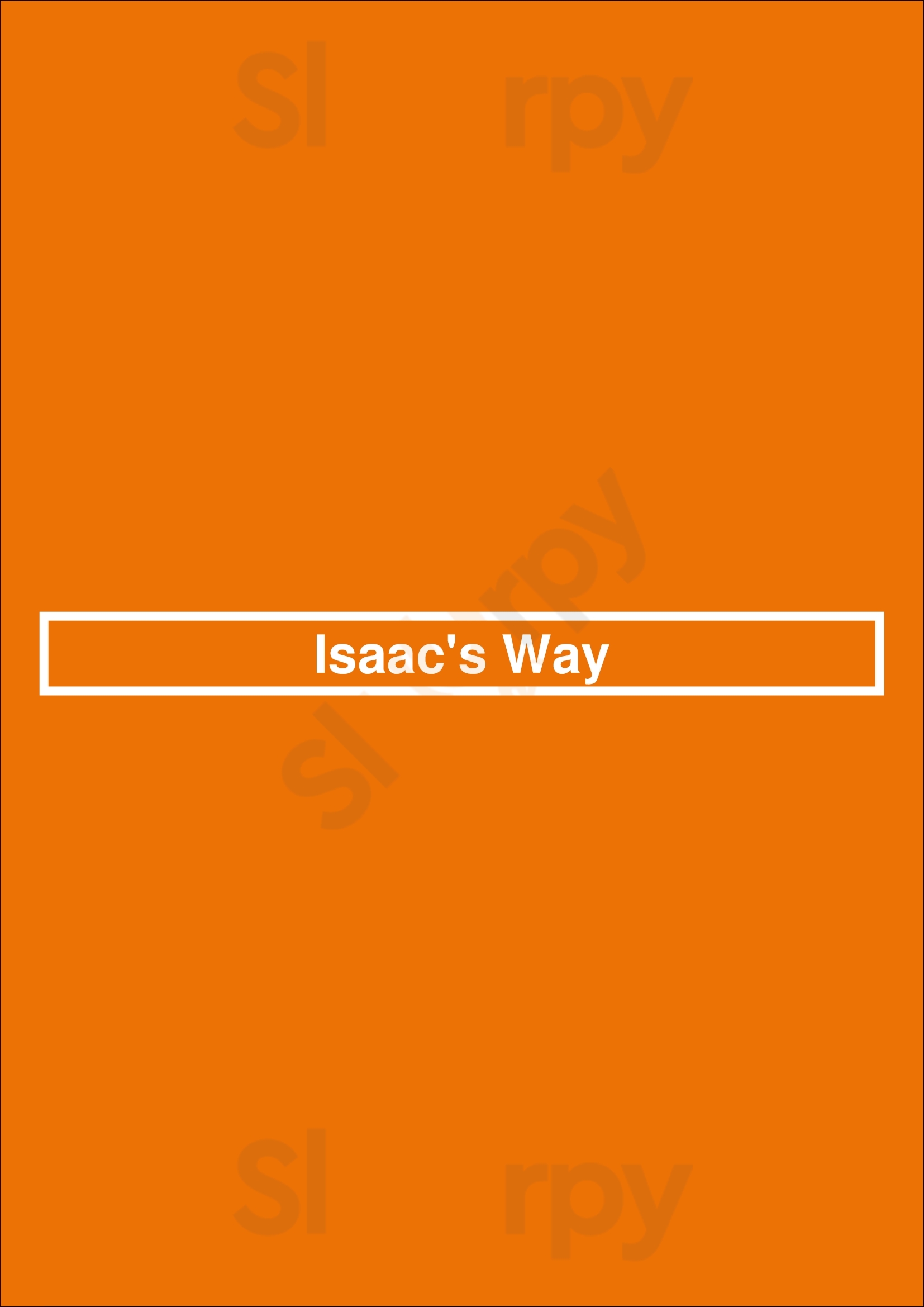 Isaac's Way Fredericton Menu - 1
