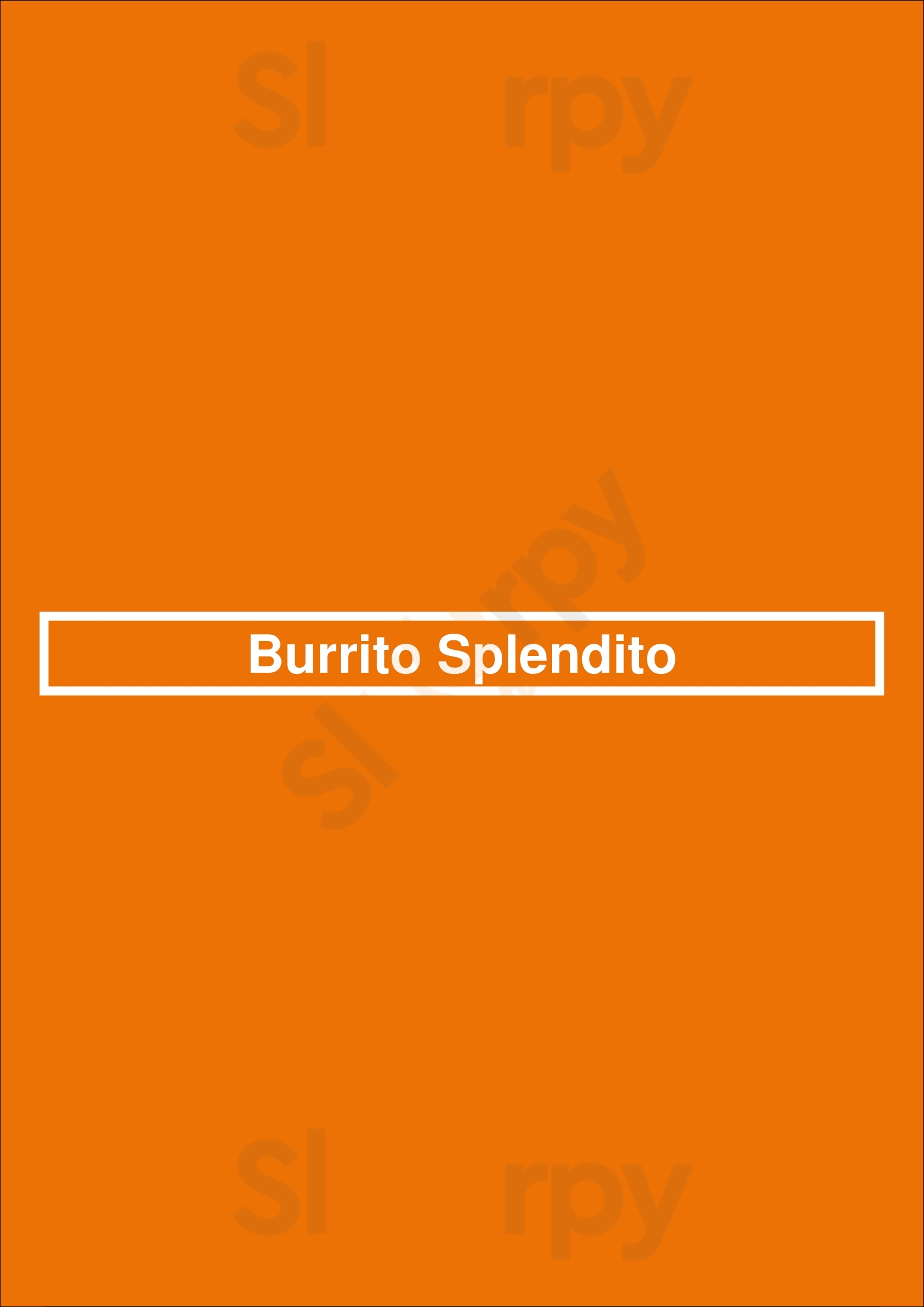 Burrito Splendito Winnipeg Menu - 1