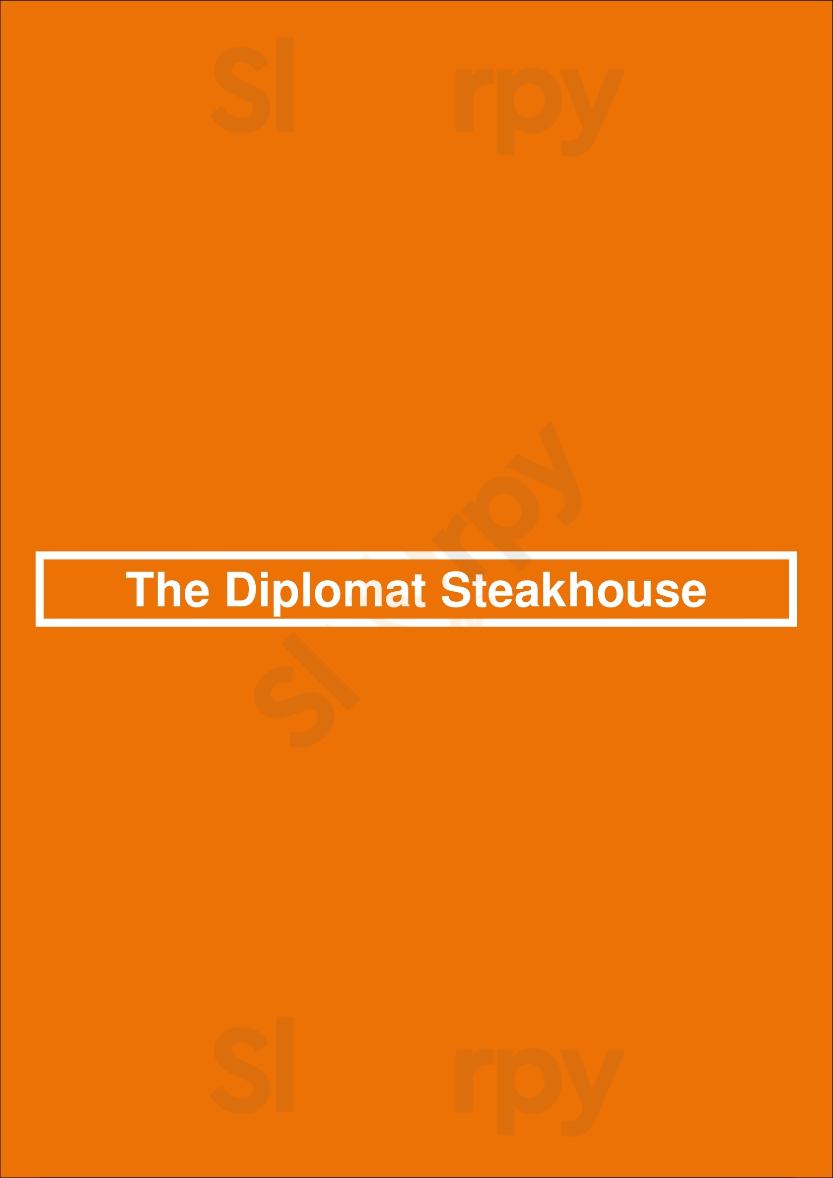 The Diplomat Steakhouse Regina Menu - 1