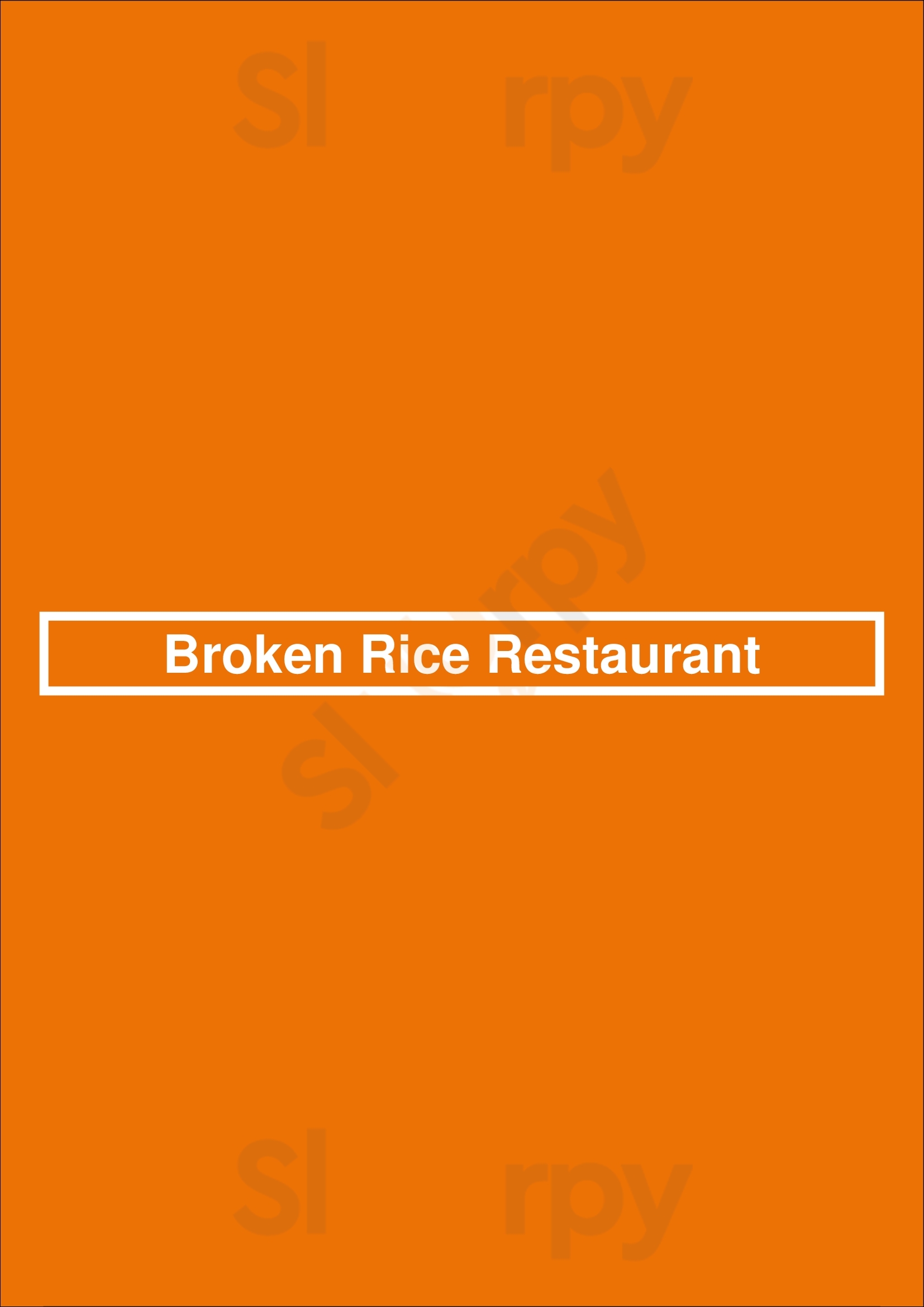 Broken Rice Restaurant Burnaby Menu - 1