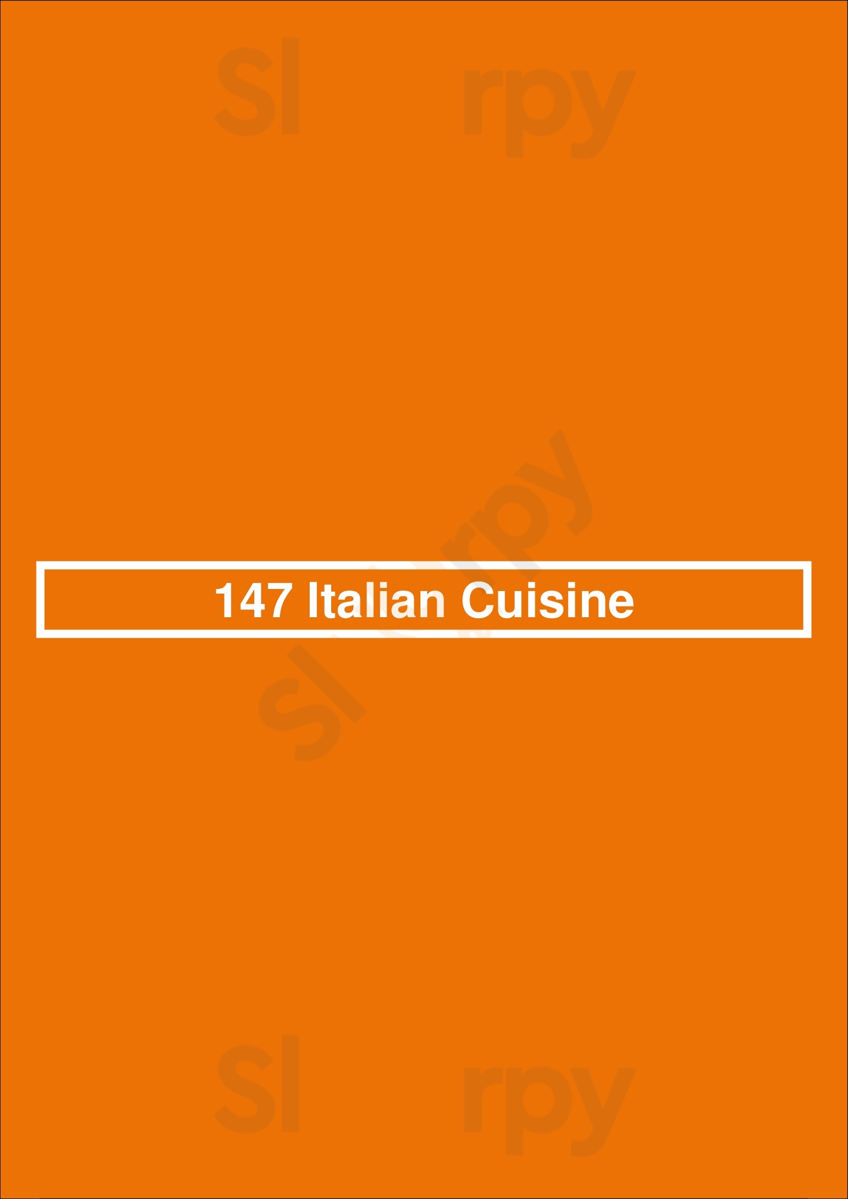 147 Italian Cuisine Barrie Menu - 1