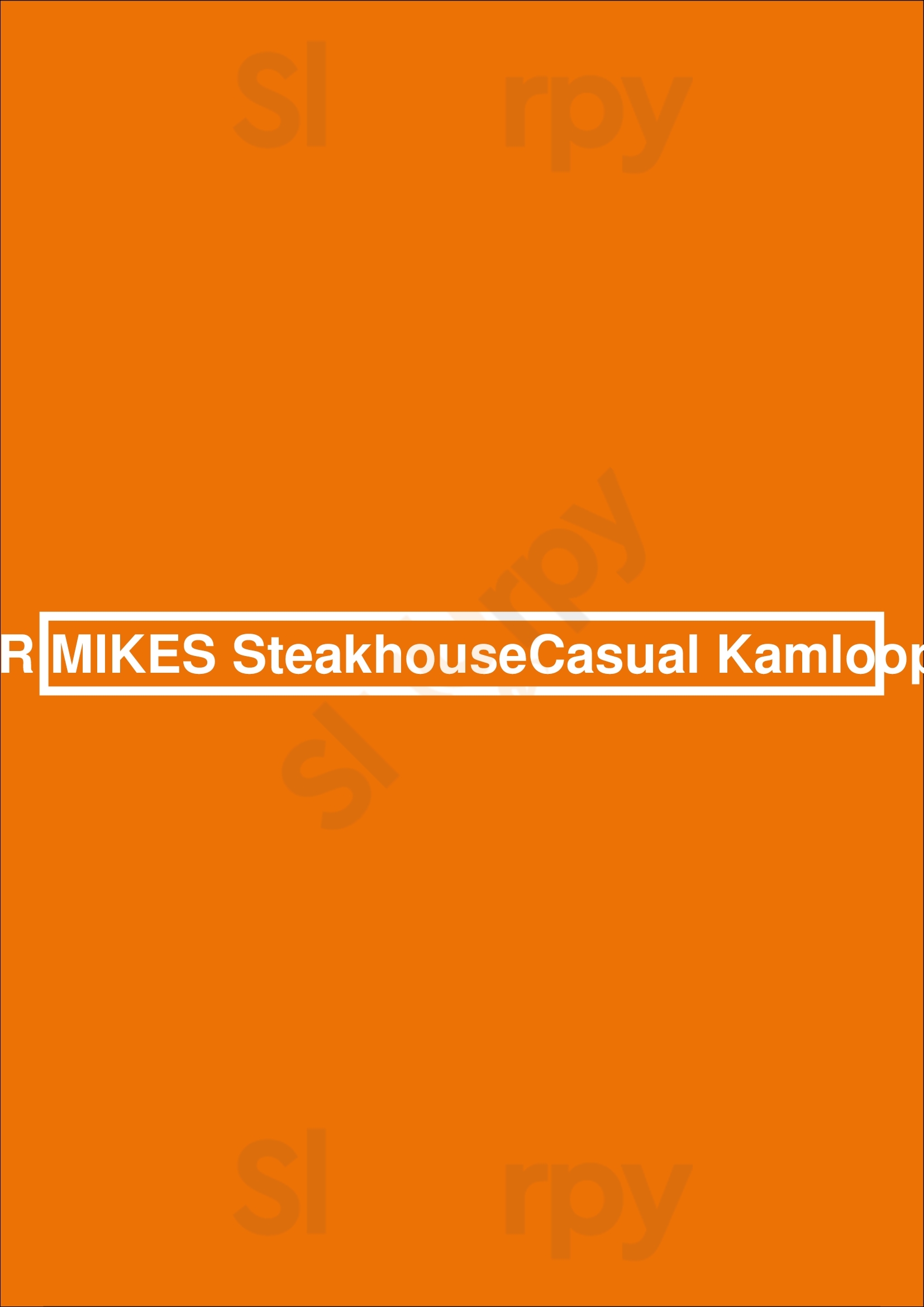 Mr Mikes Steakhousecasual Kamloops Kamloops Menu - 1