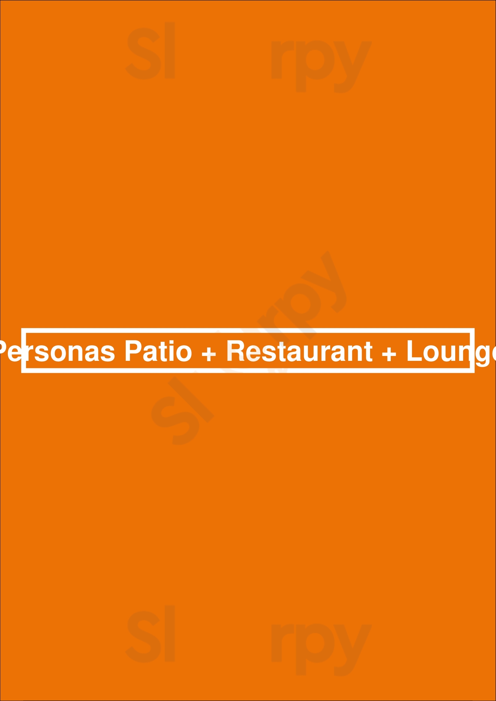 Personas Patio Restaurant And Lounge Burnaby Menu - 1