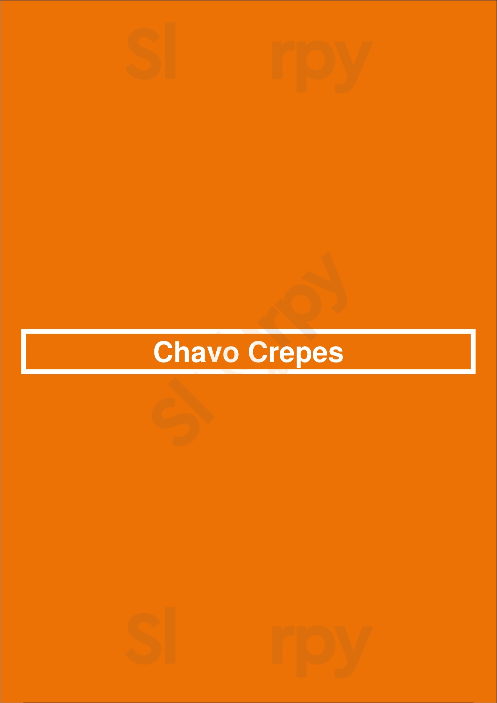 Chavo Crepes Barrie Menu - 1