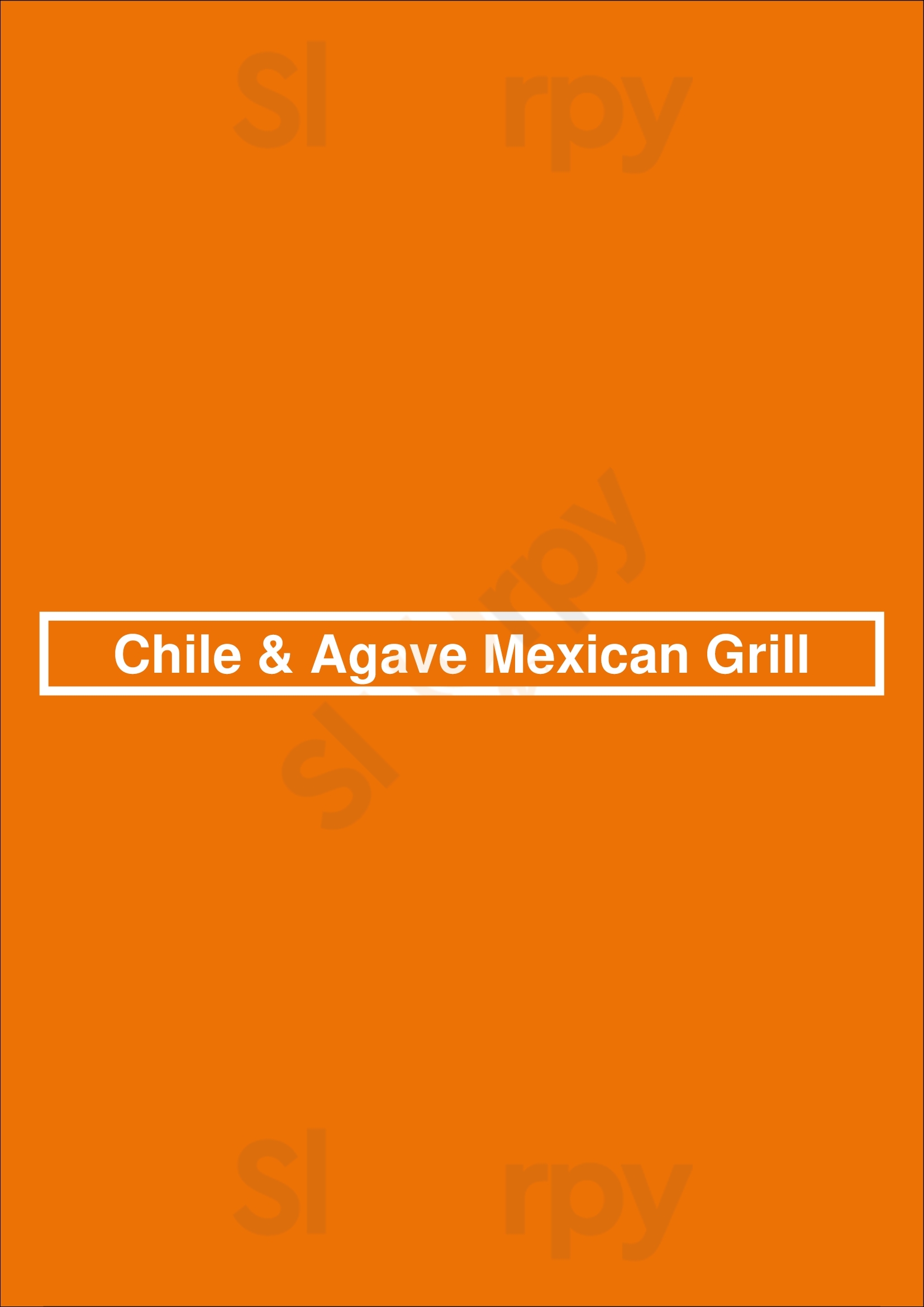 Chile & Agave Mexican Grill St. Catharines Menu - 1