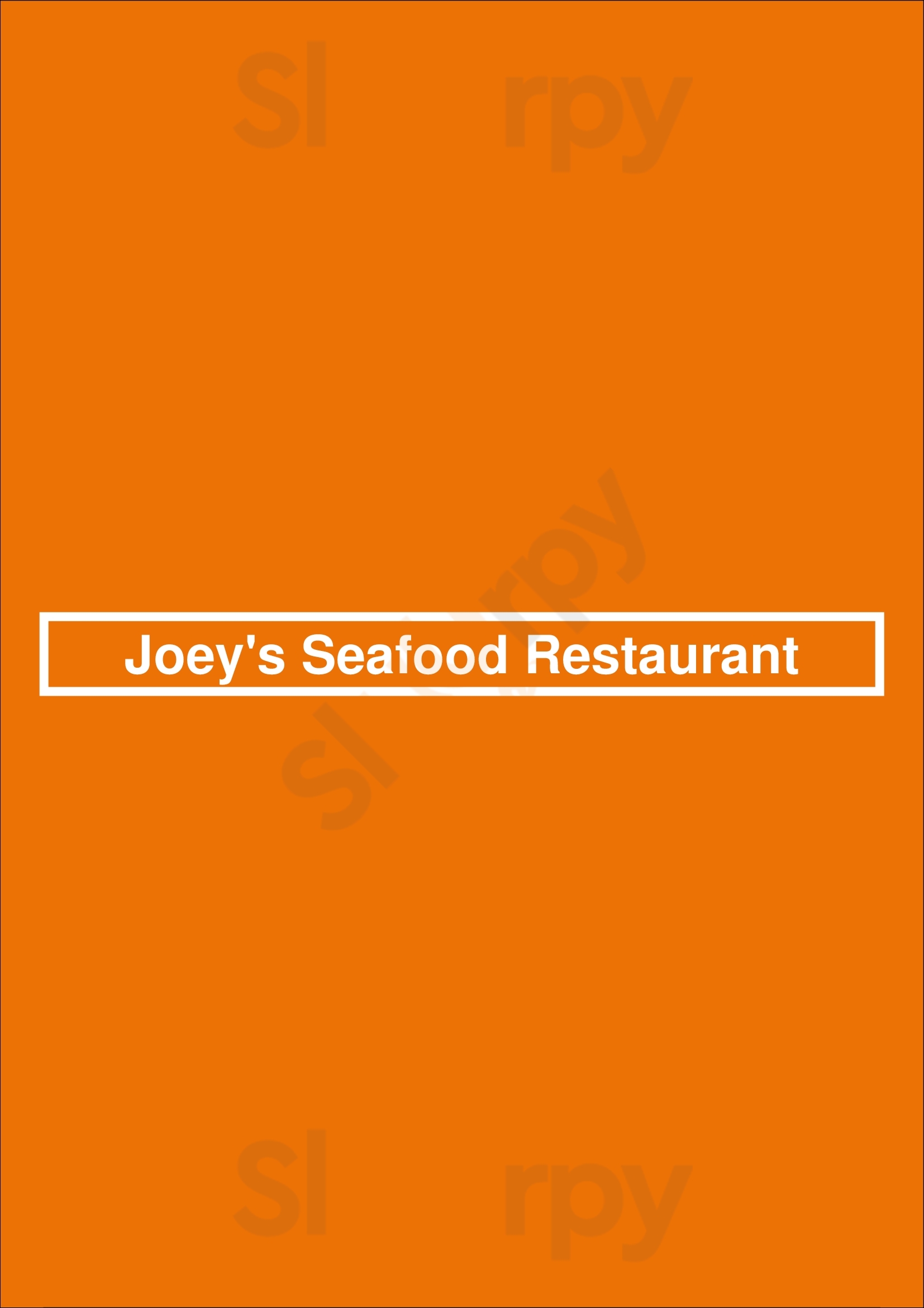 Joey's Seafood Restaurant Winnipeg Menu - 1