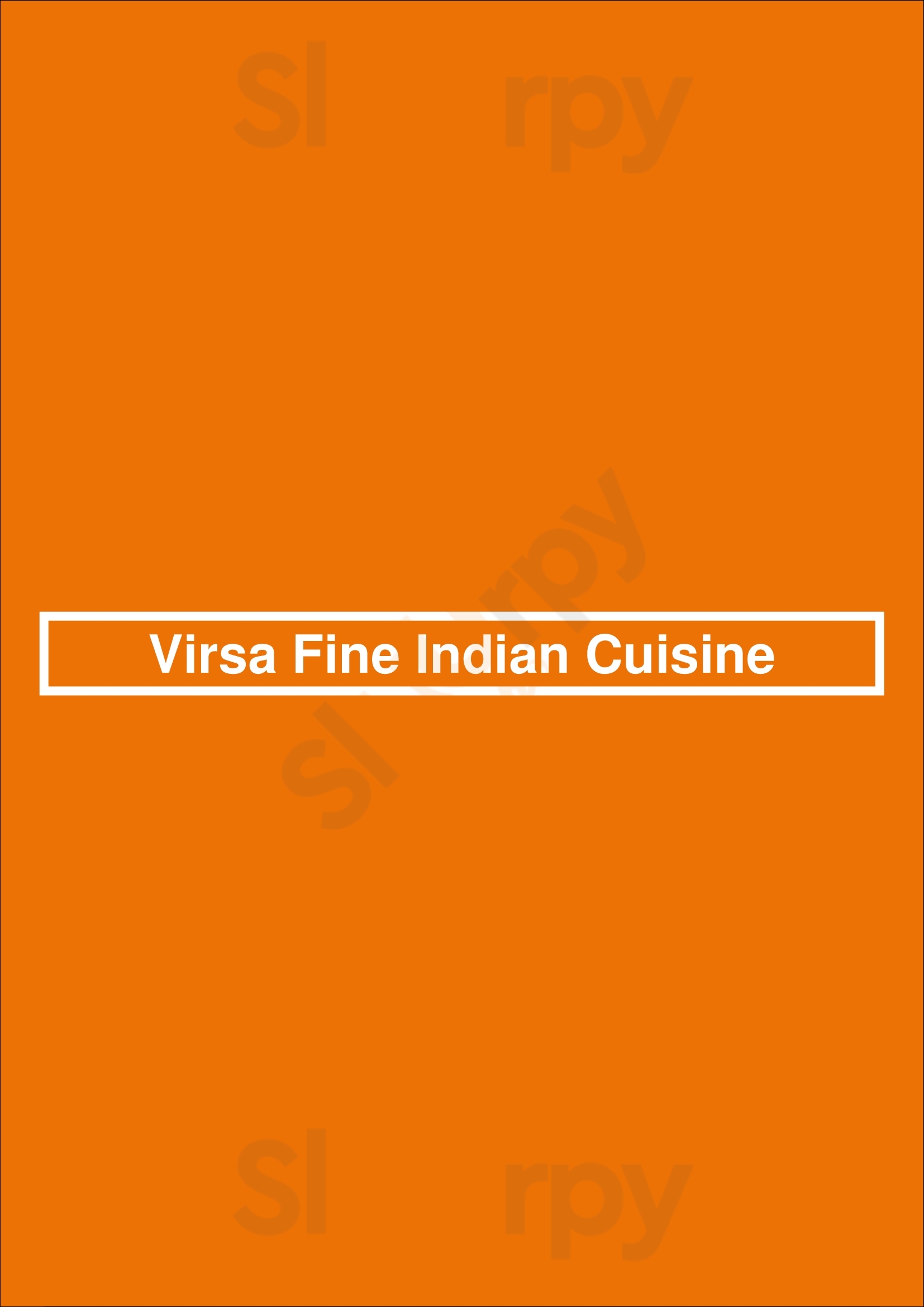 Virsa Fine Indian Cuisine Niagara Falls Menu - 1