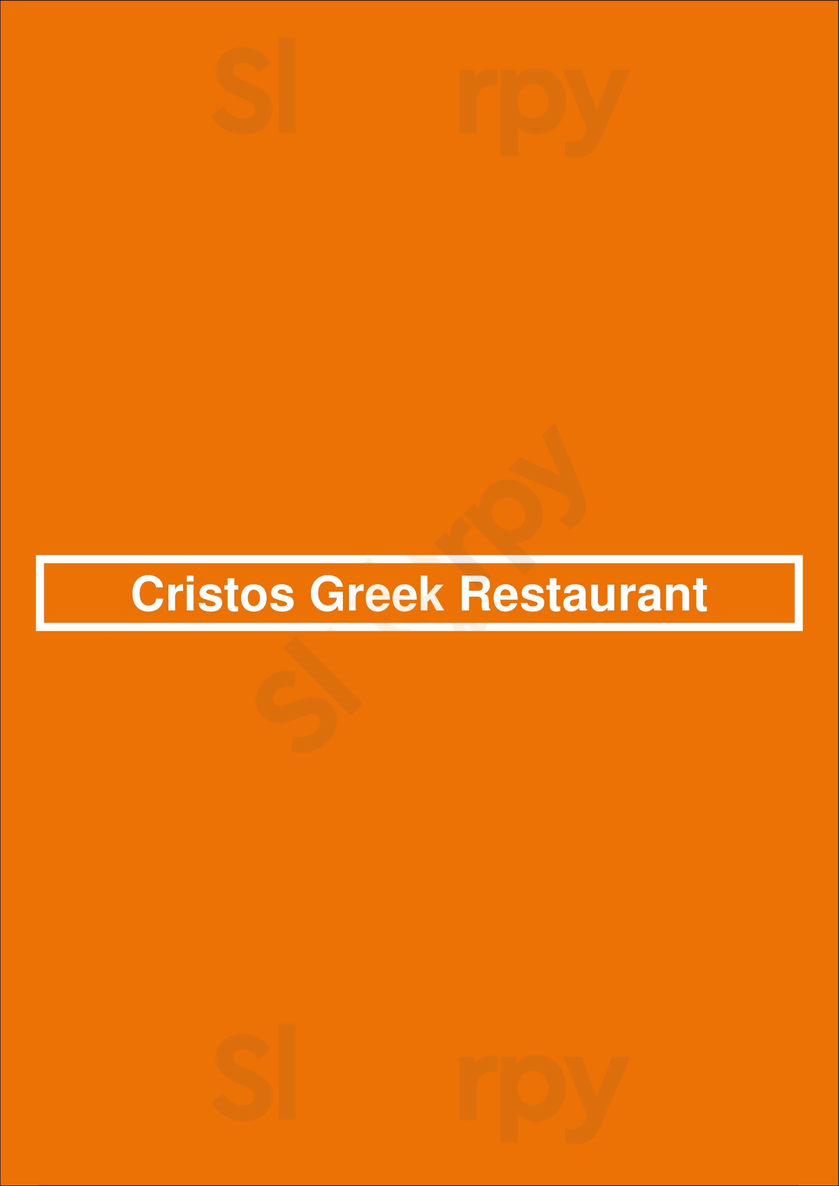 Cristos Greek Restaurant Burnaby Menu - 1