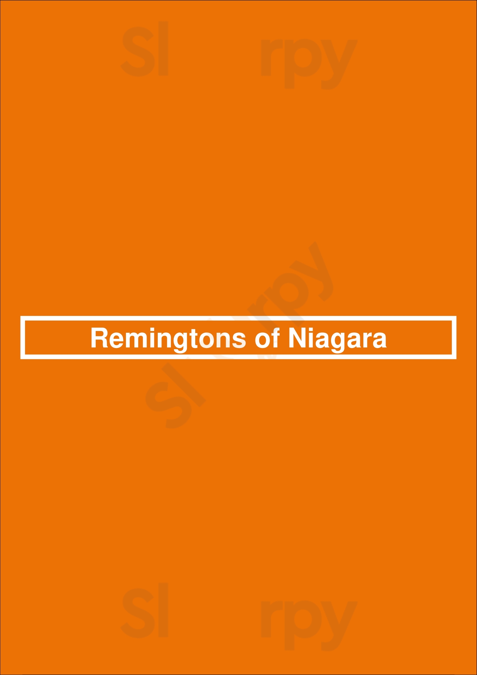 Remingtons Of Niagara Niagara Falls Menu - 1