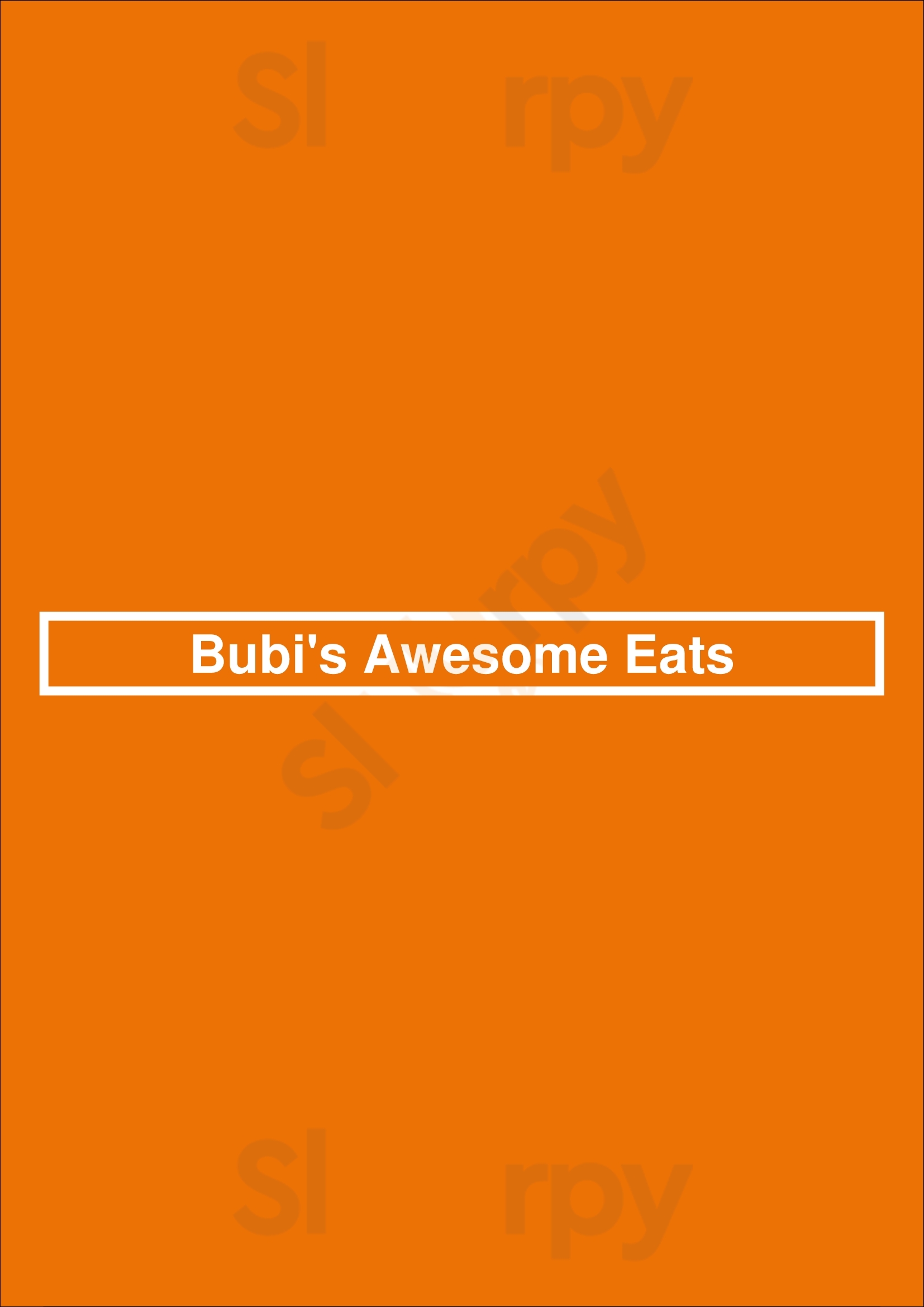 Bubi's Awesome Eats Windsor Menu - 1